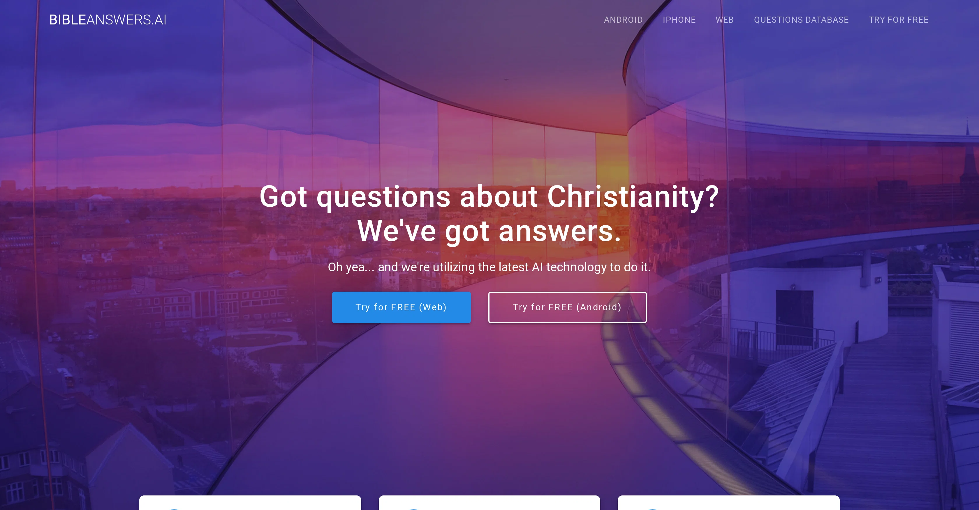 Bible Answers AI website
