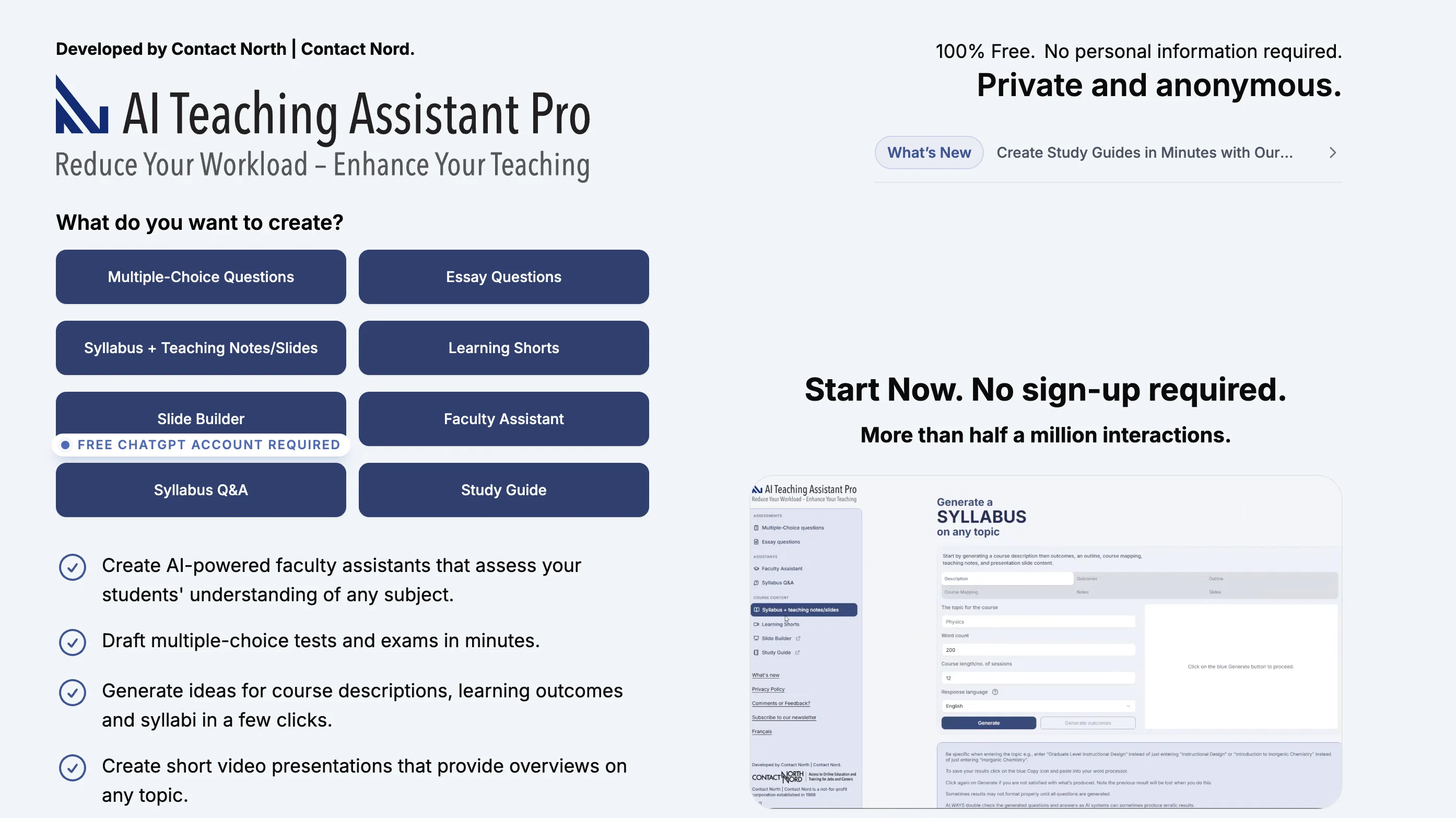 AI Teaching Assistant Pro website