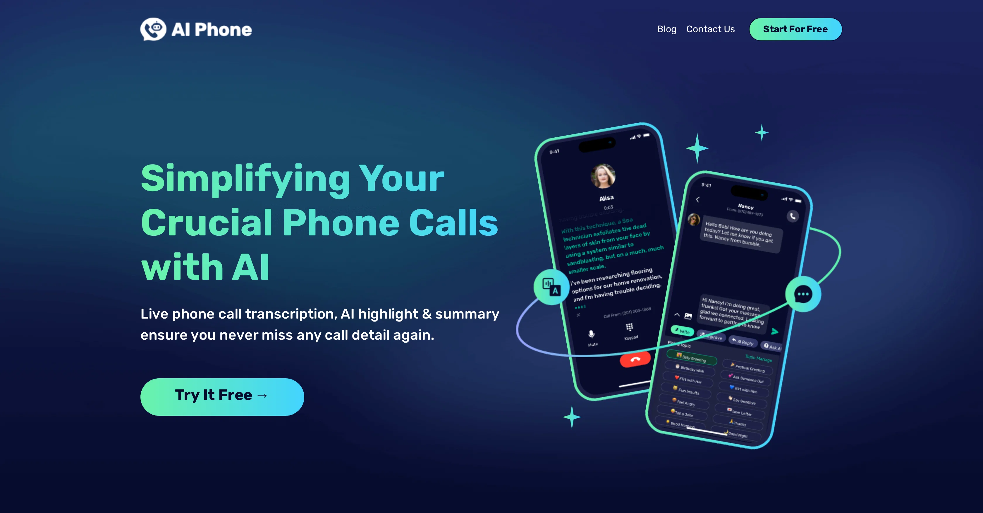AI Phone website