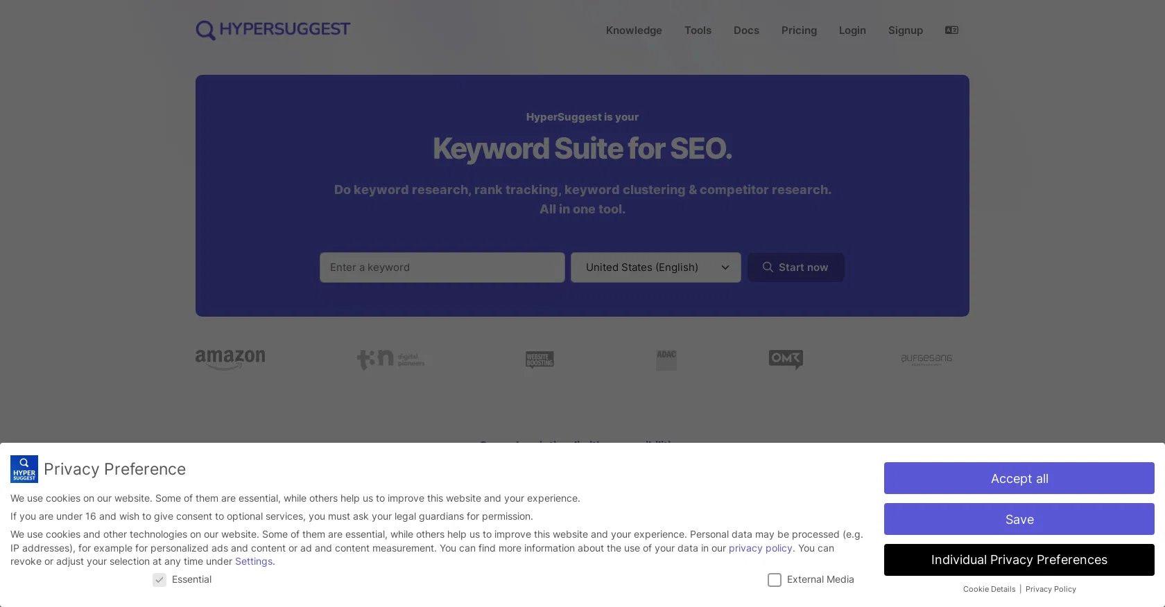 HyperSuggest website