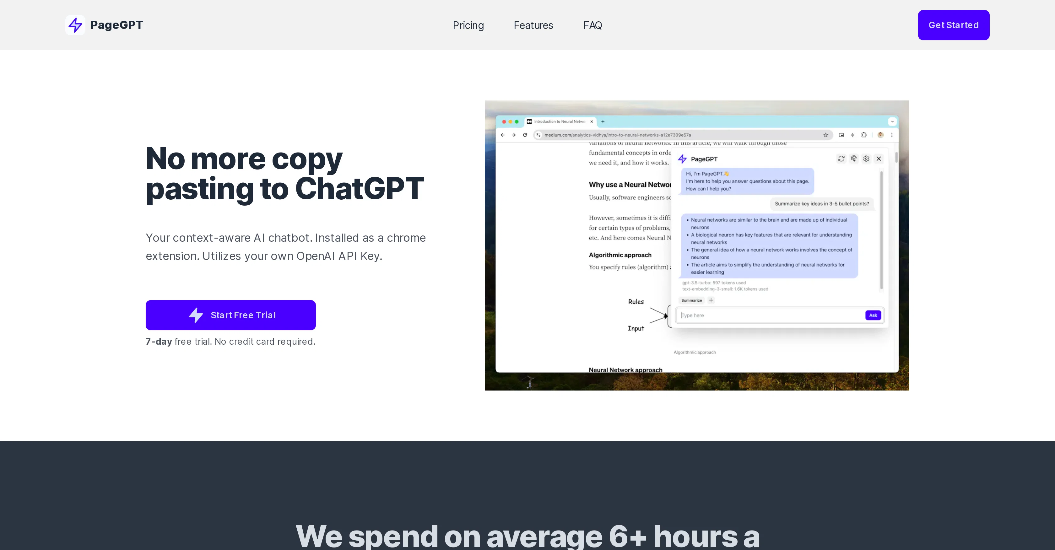 PageGPT website