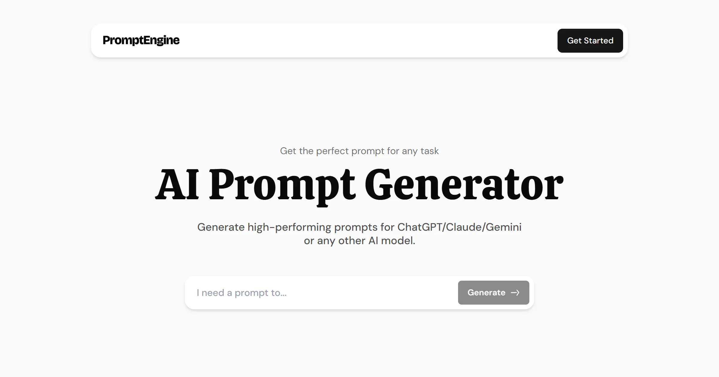 Prompt Engine website
