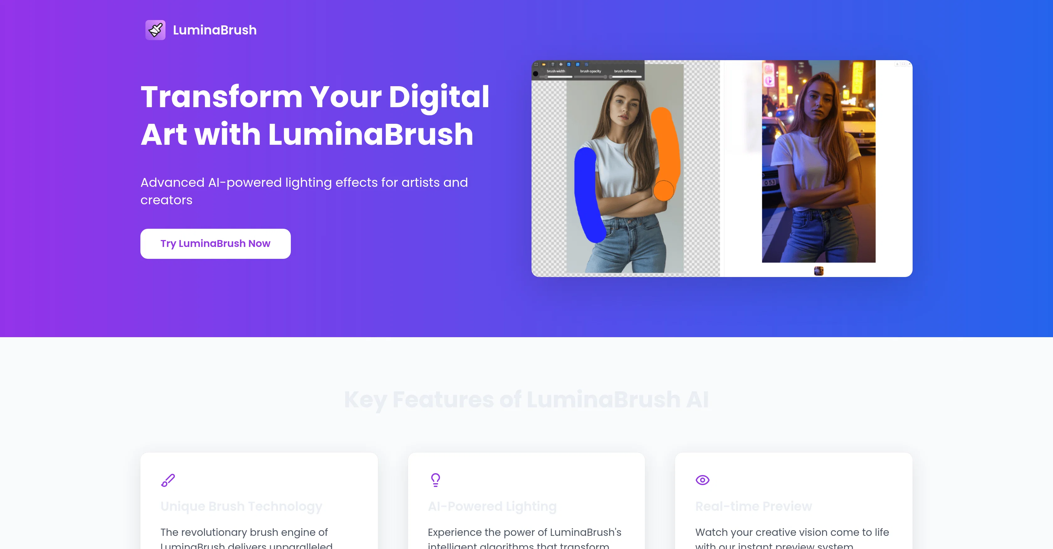 LuminaBrush website
