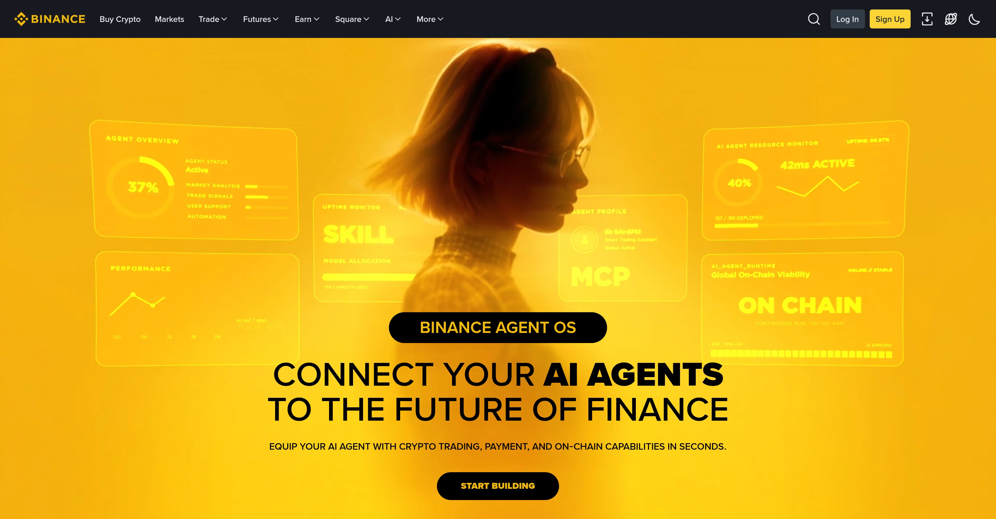 Binance Agent OS website