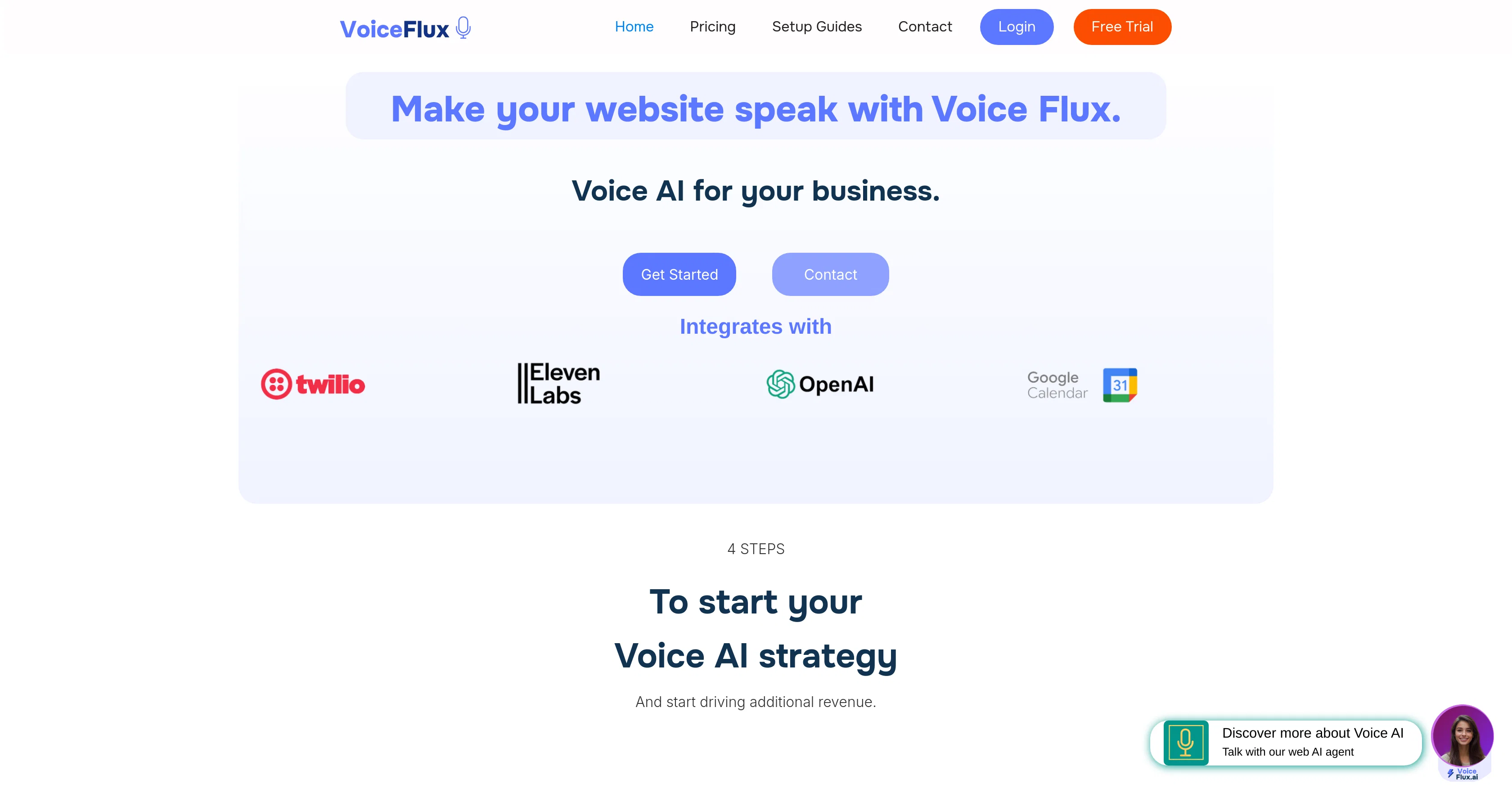 Voice Flux website