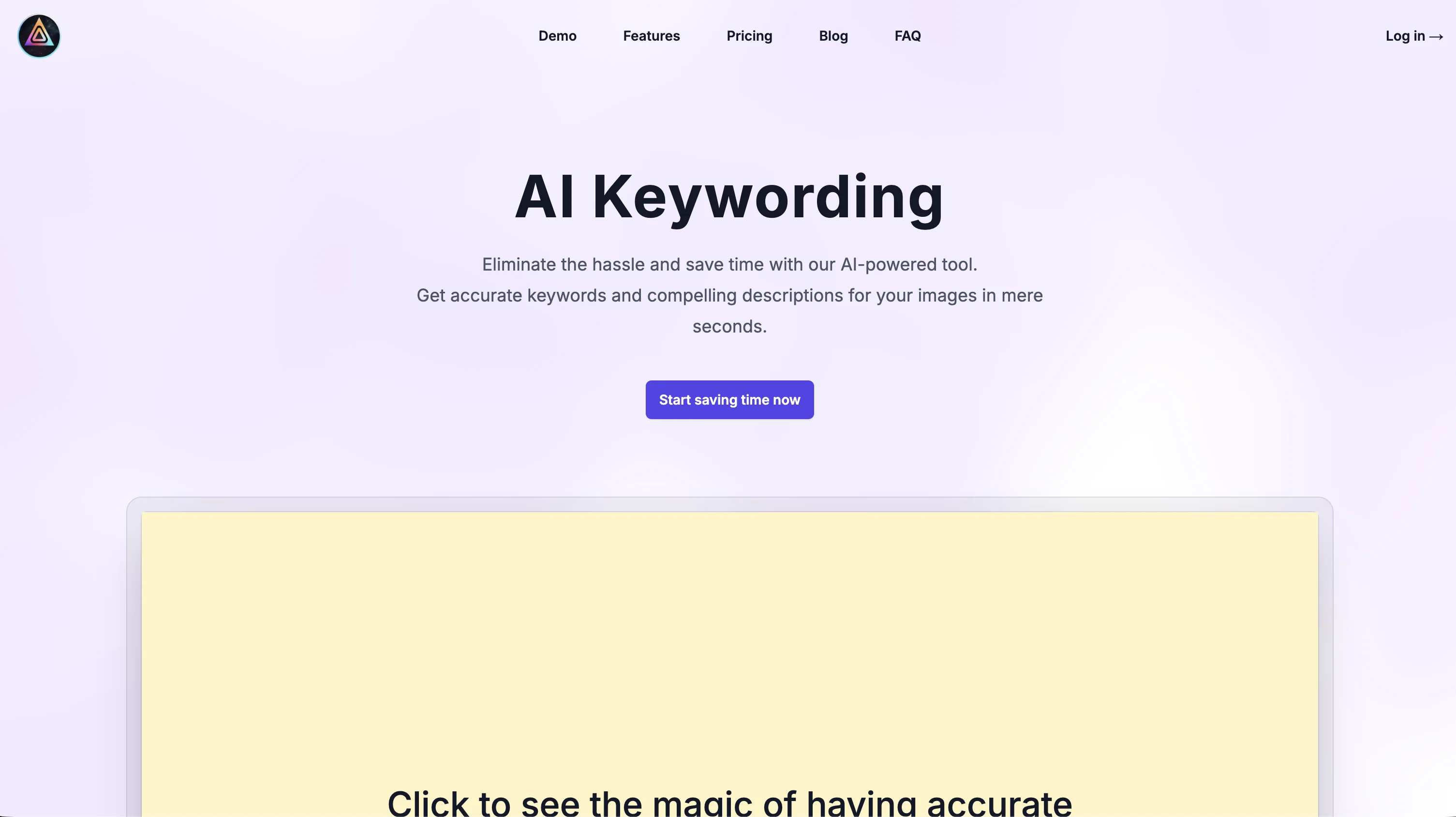 AI Keywording website