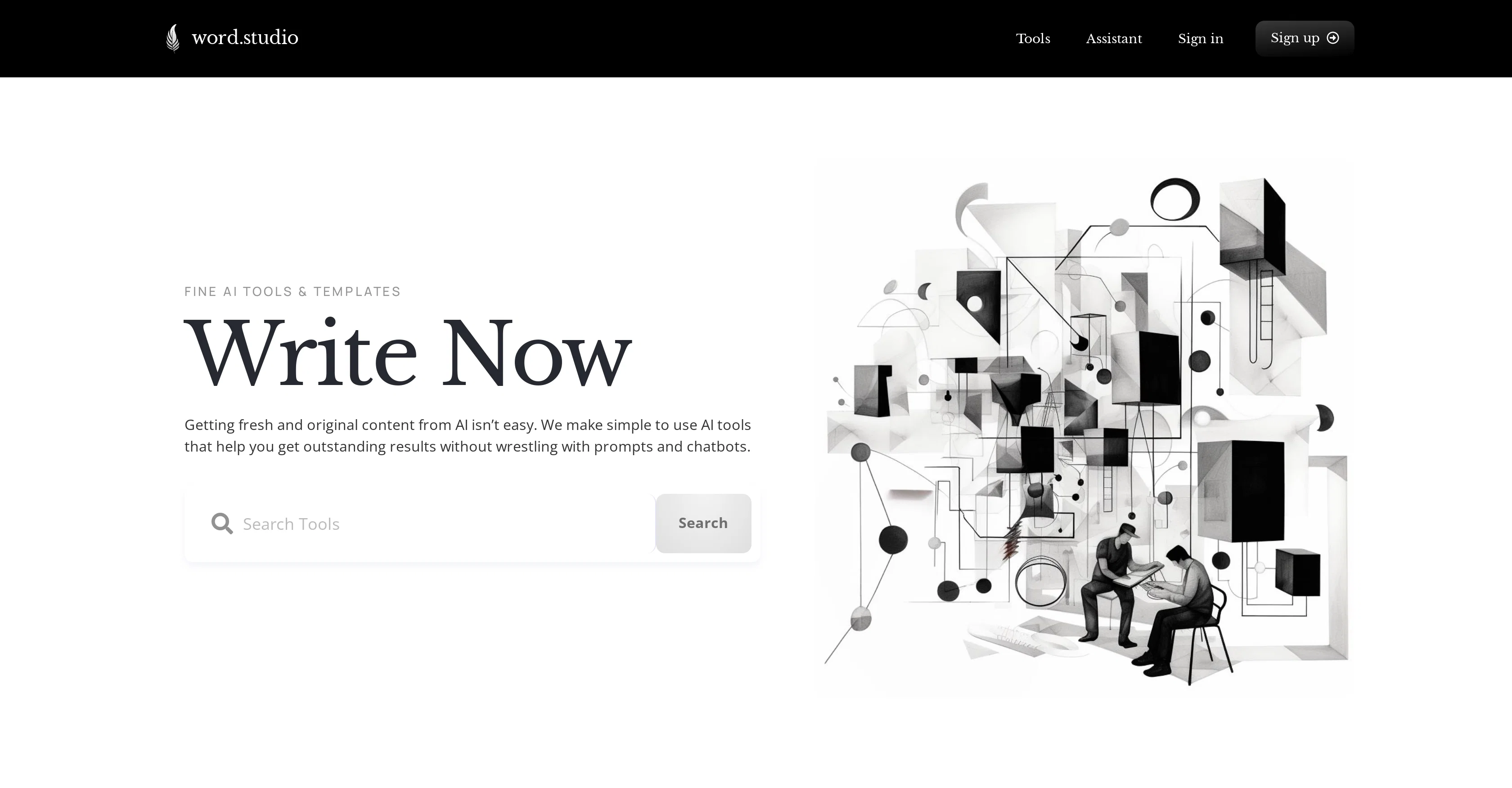 Word Studio website