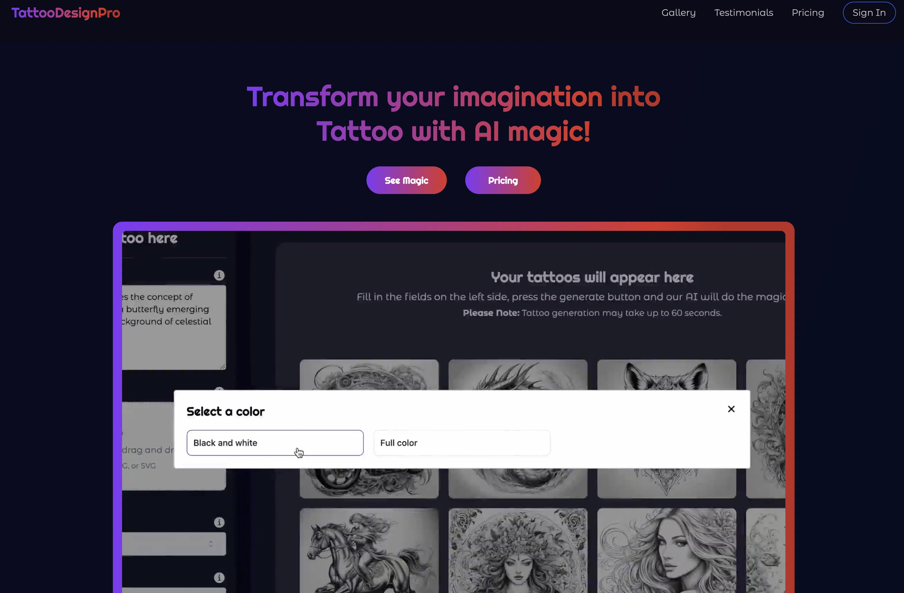 TattooDesignPro website