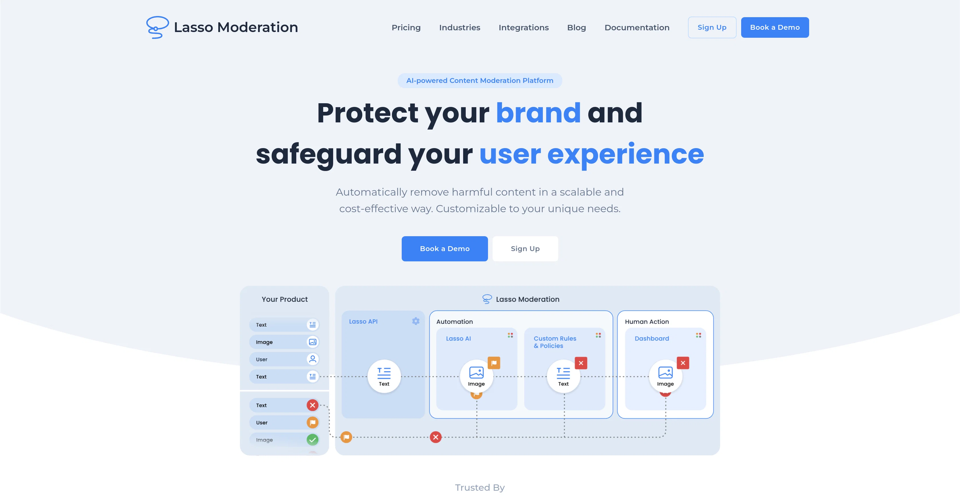 Lasso Moderation website