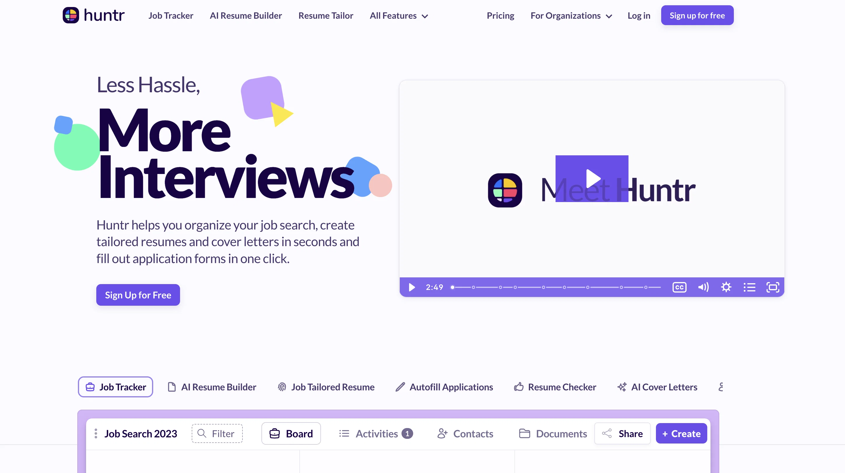 Huntr website