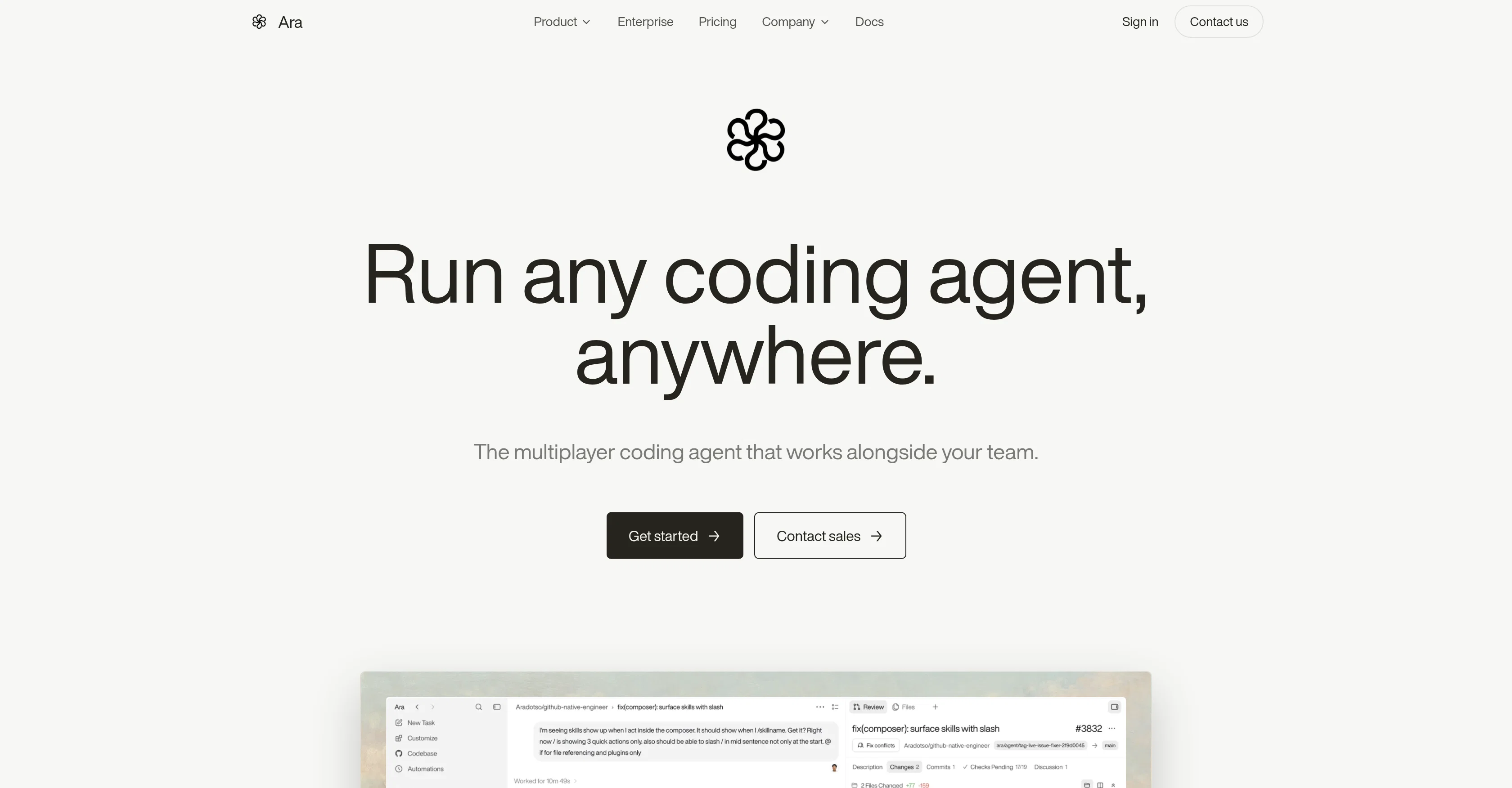 Ara website