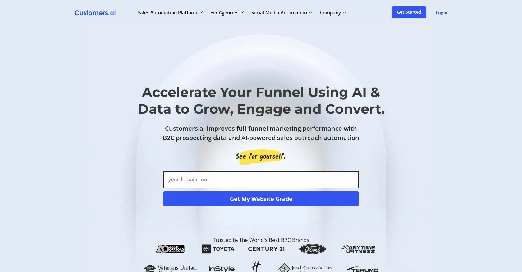 CustomersAI website