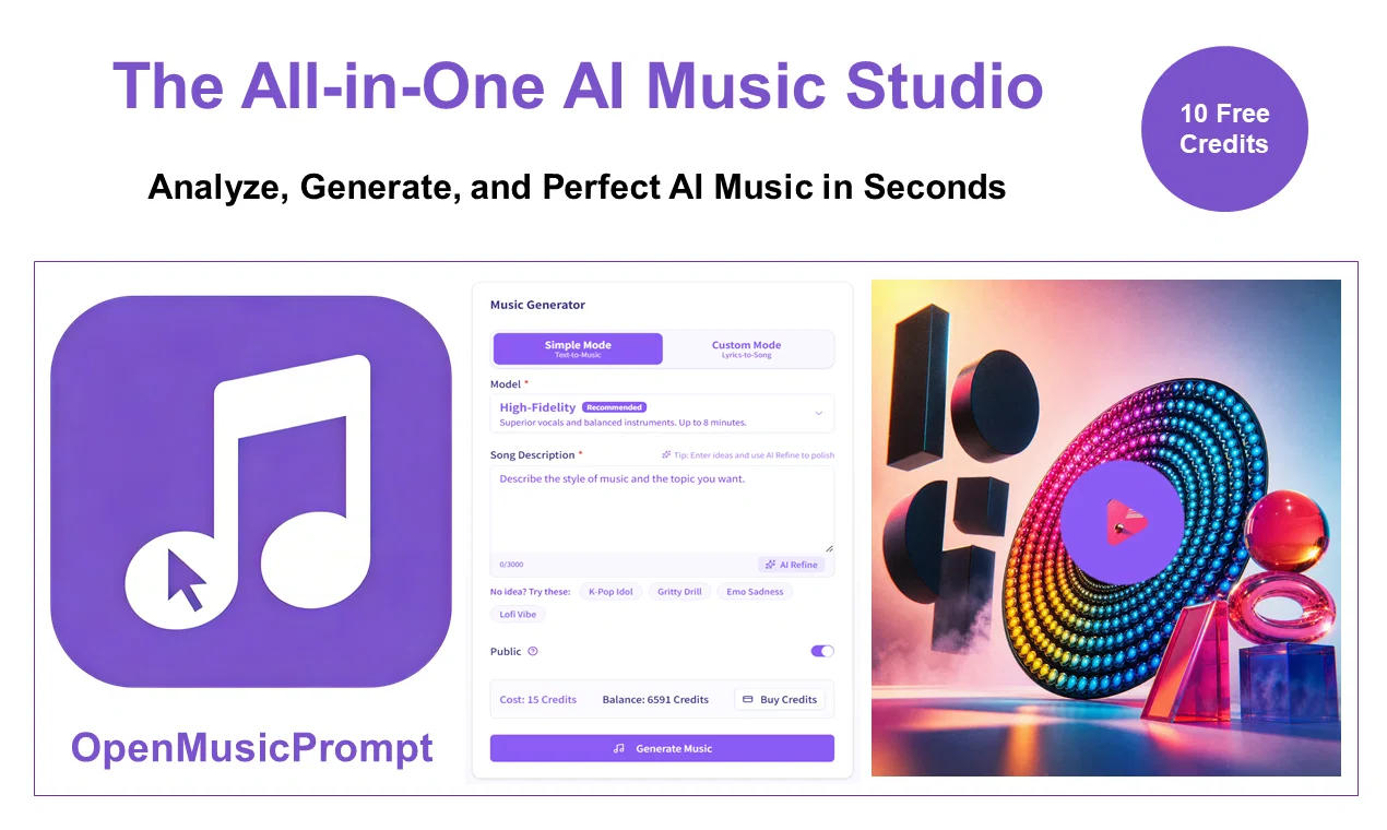 OpenMusicPrompt website