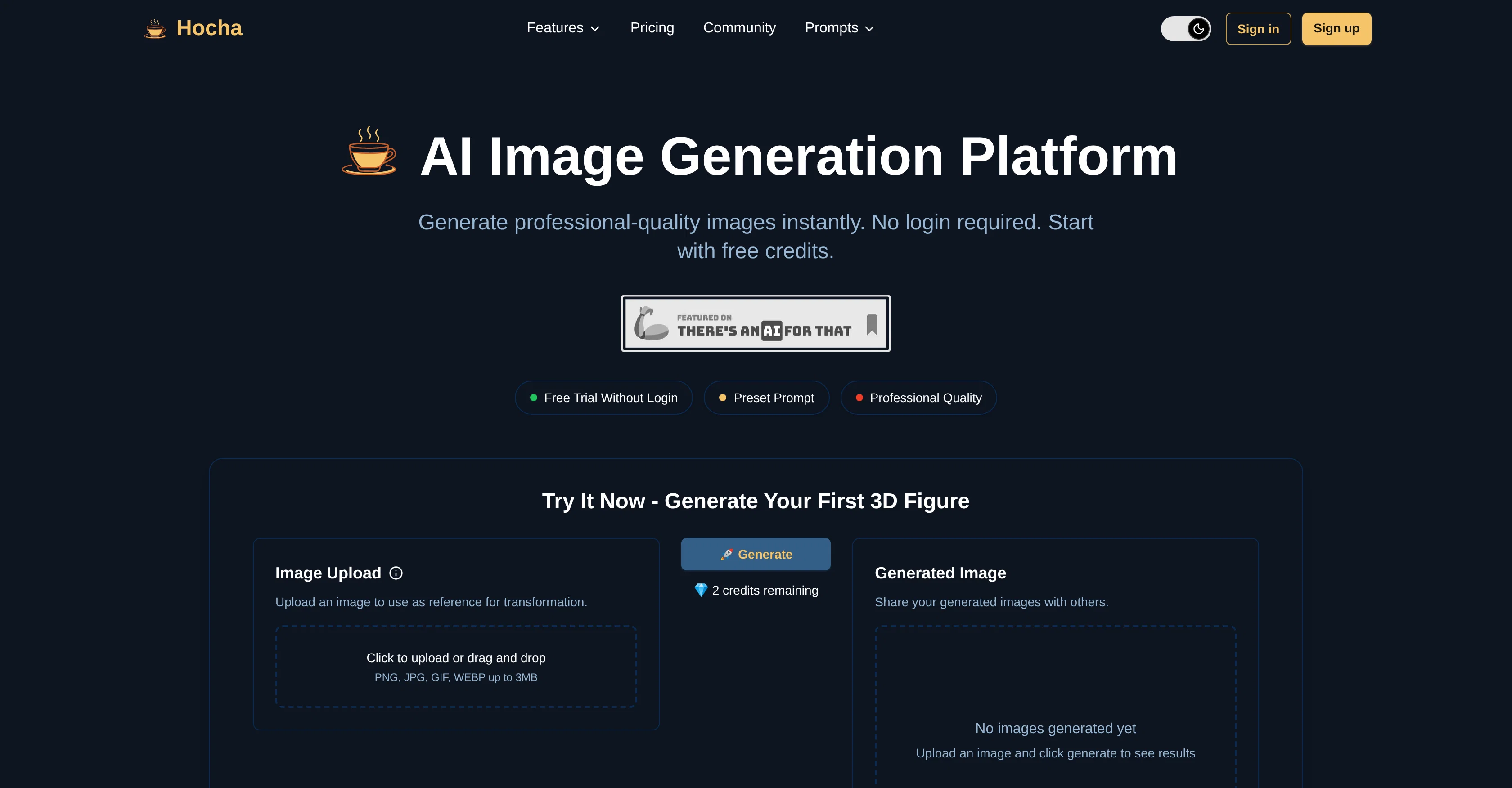 Hocha AI website