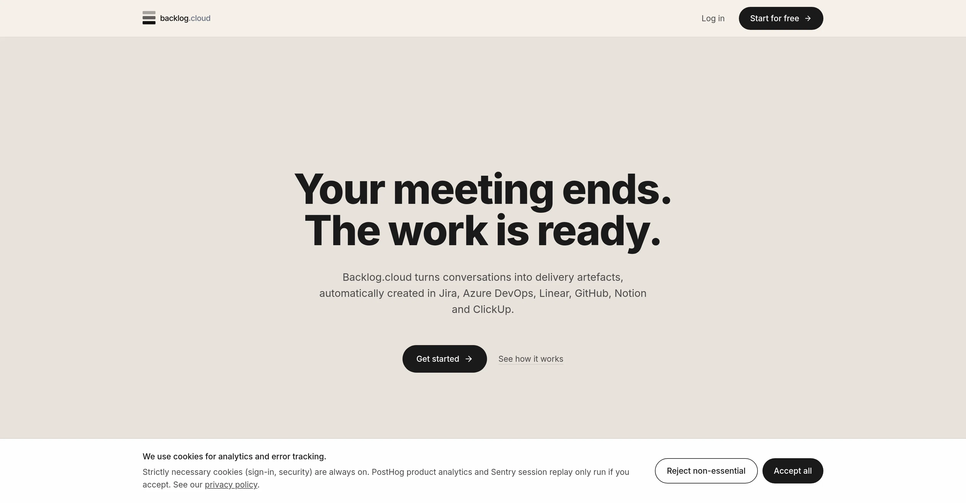 Backlog.cloud website