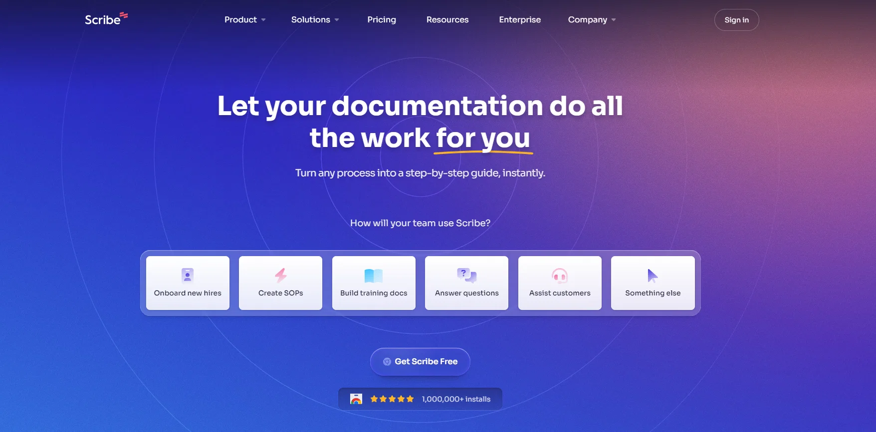 Scribe website