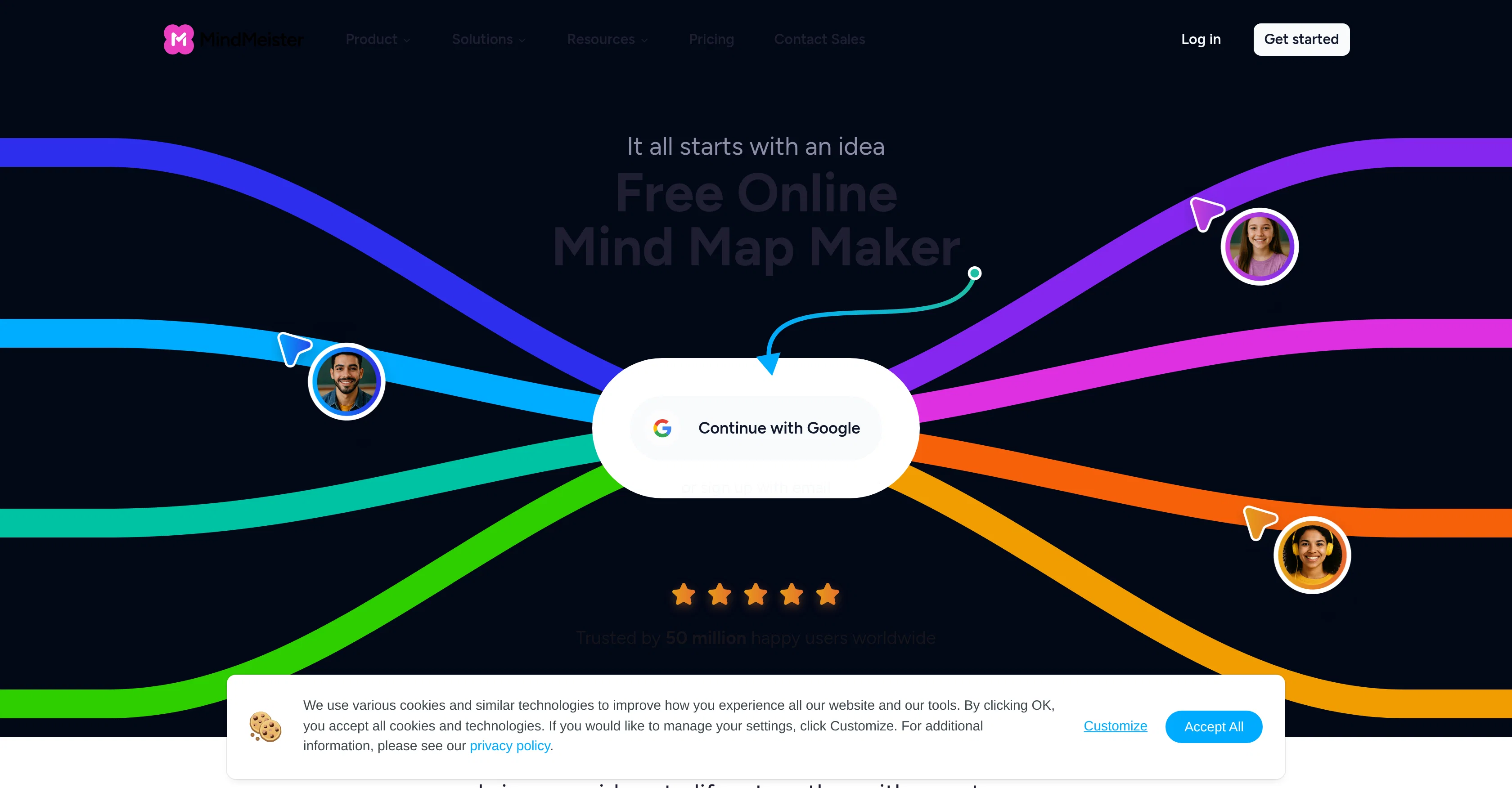 MindMeister website