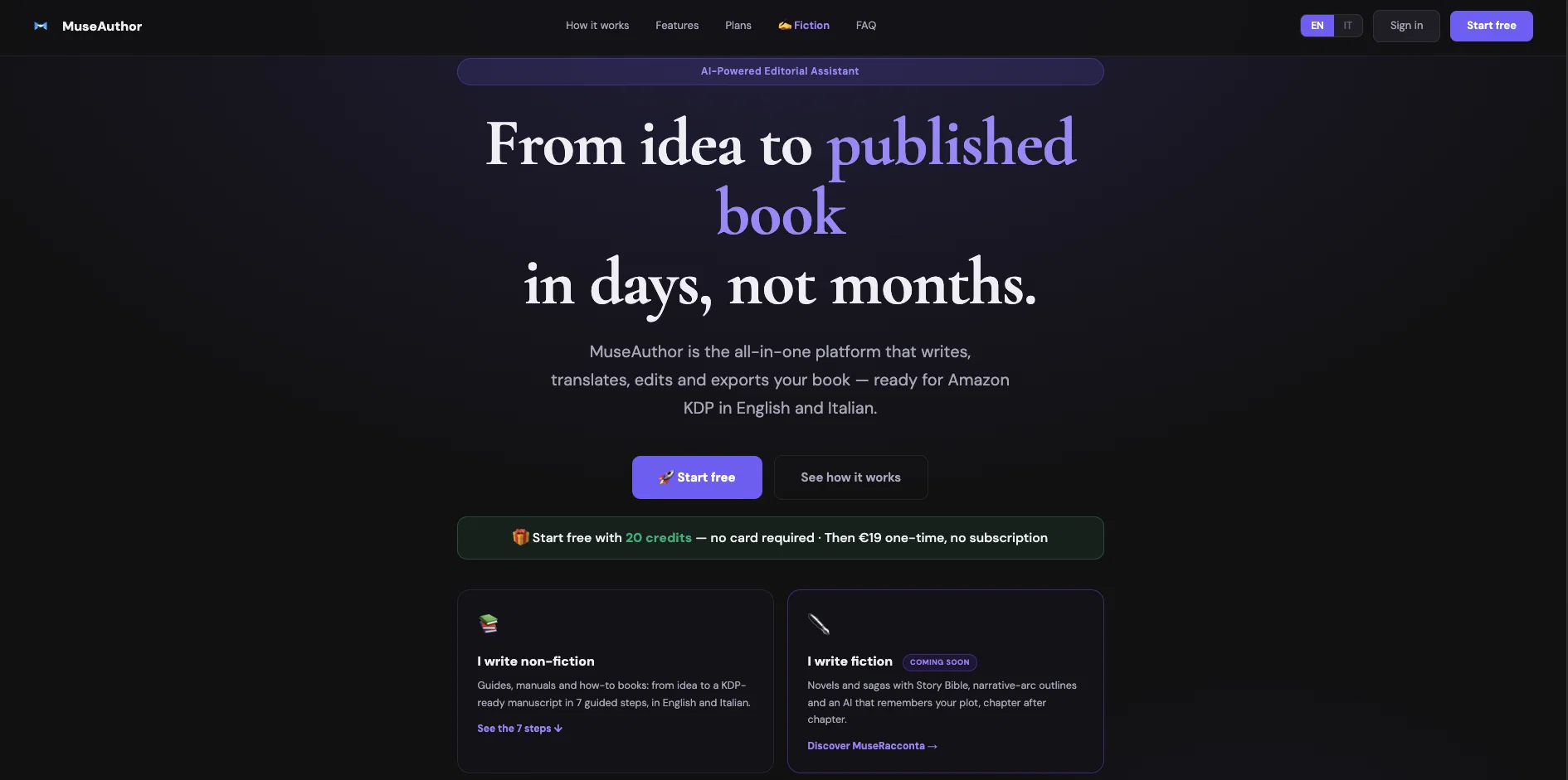 MuseAuthor website
