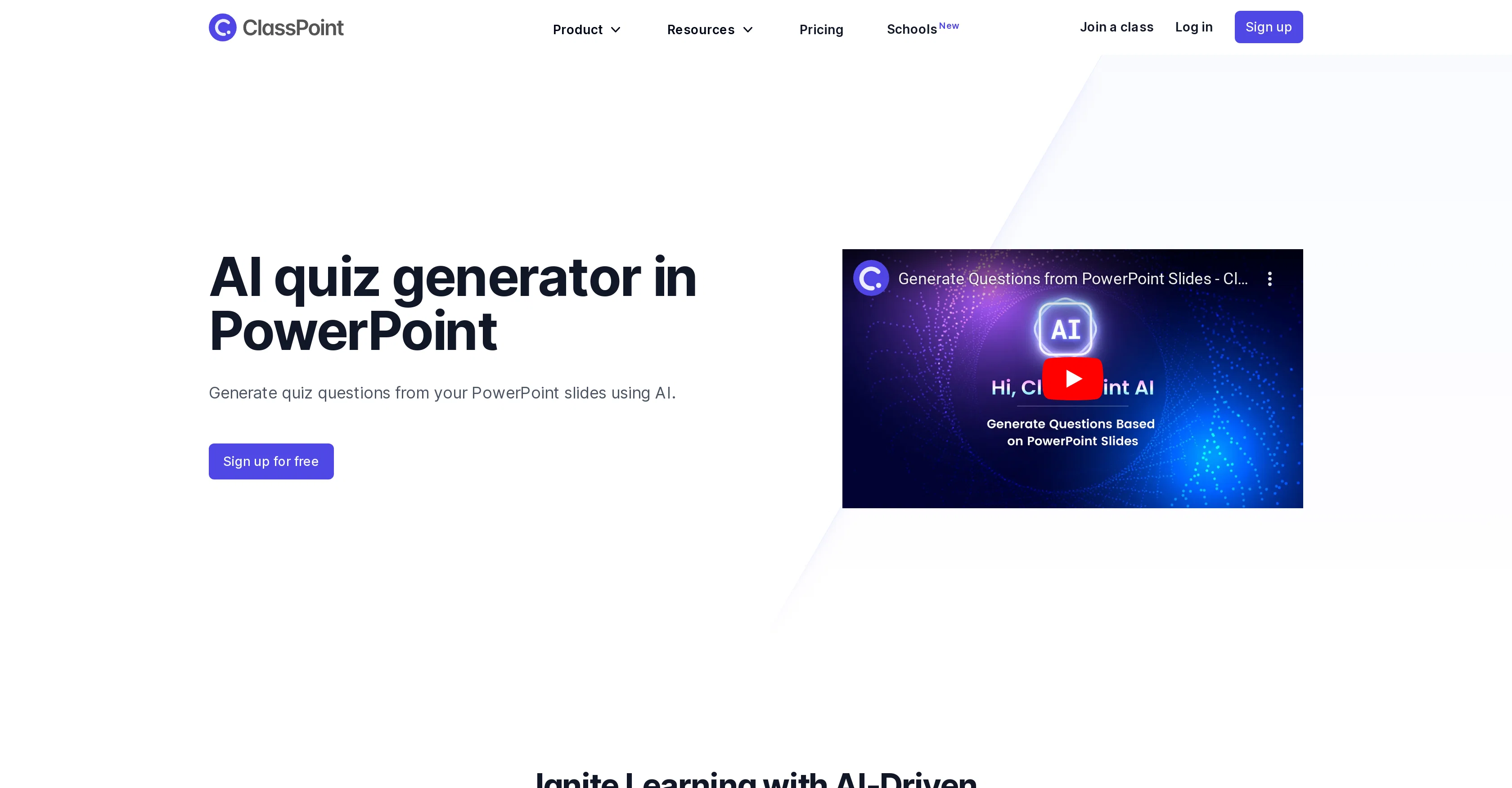 ClassPoint AI website