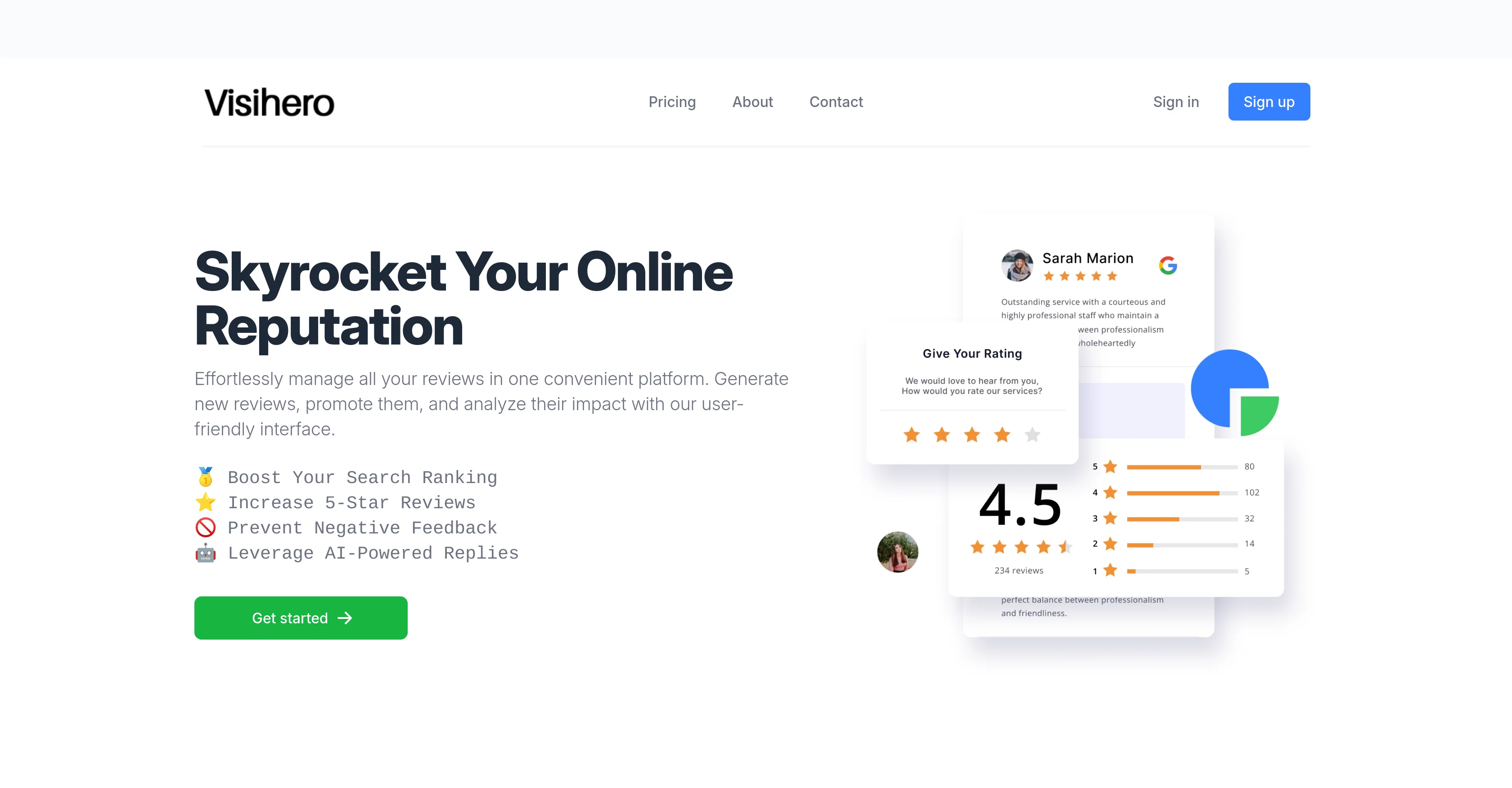 Visihero website