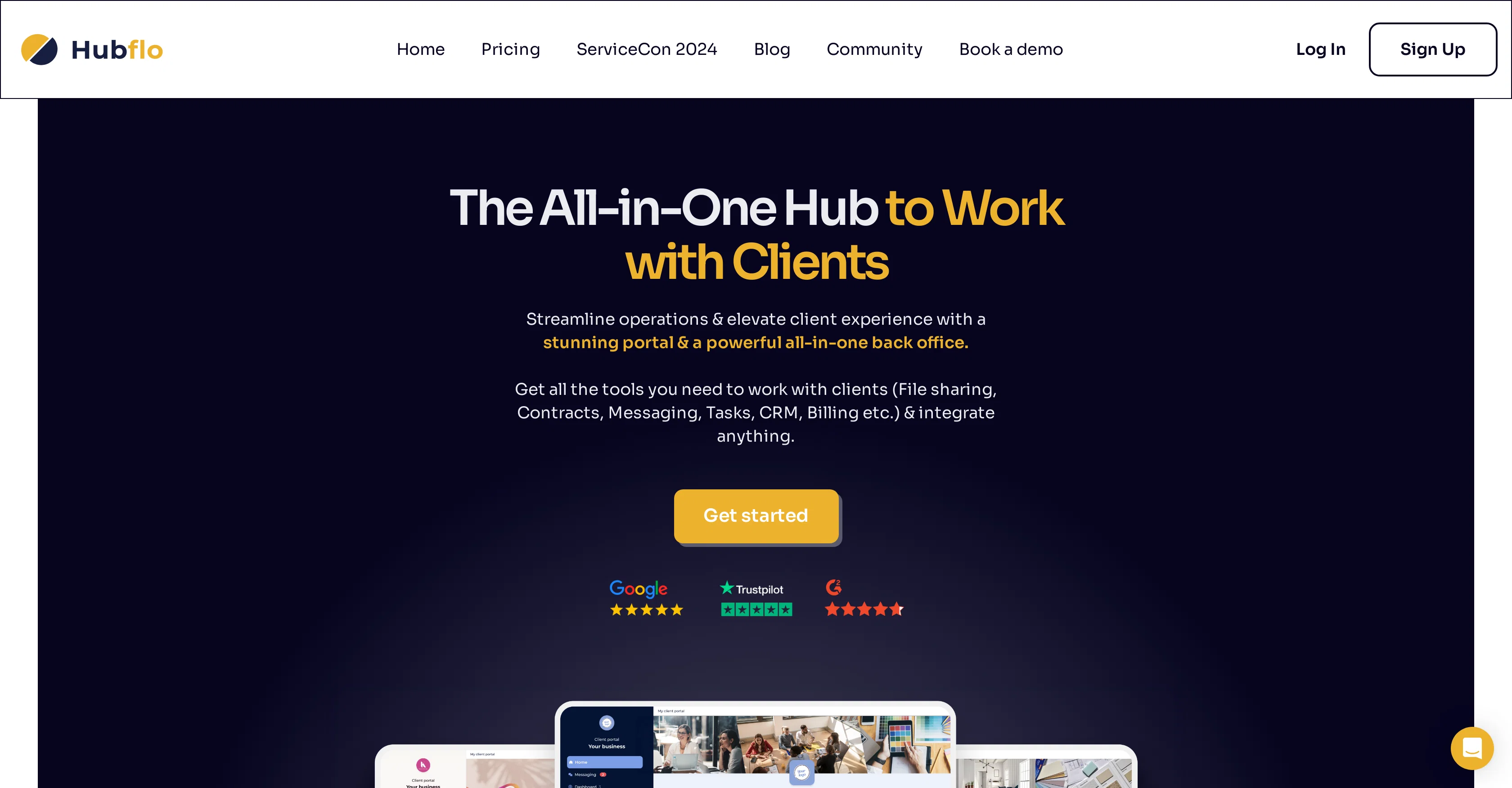 Hubflo website