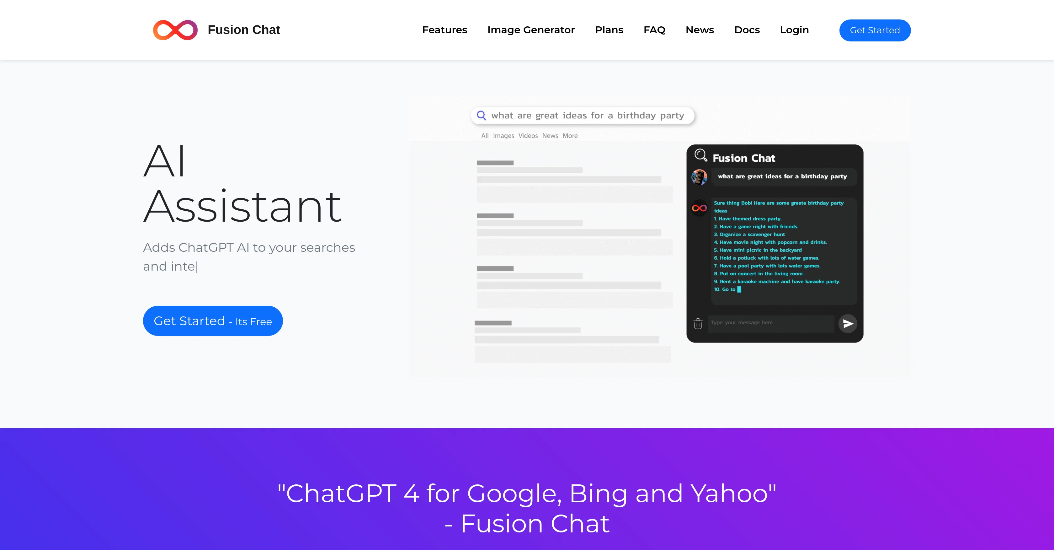 Fusion Chat website