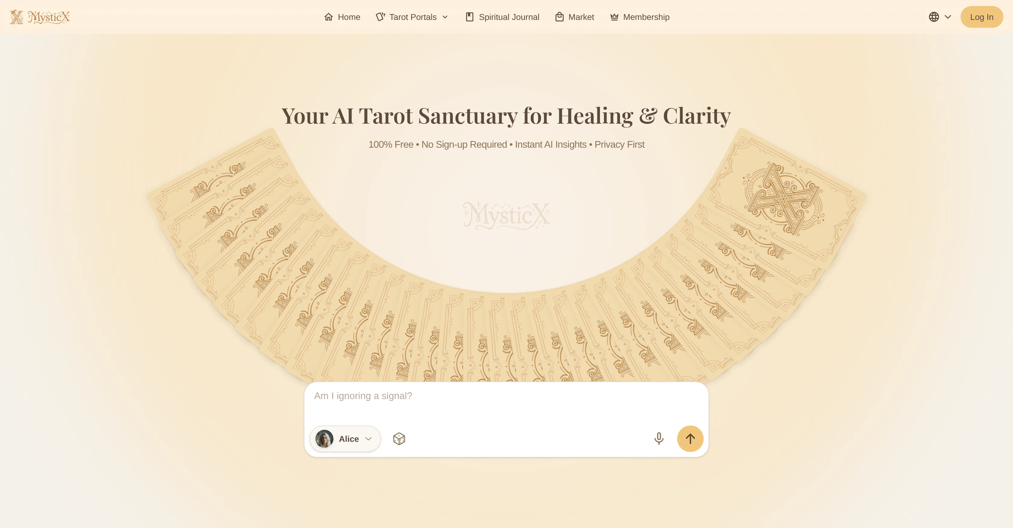 MysticX website