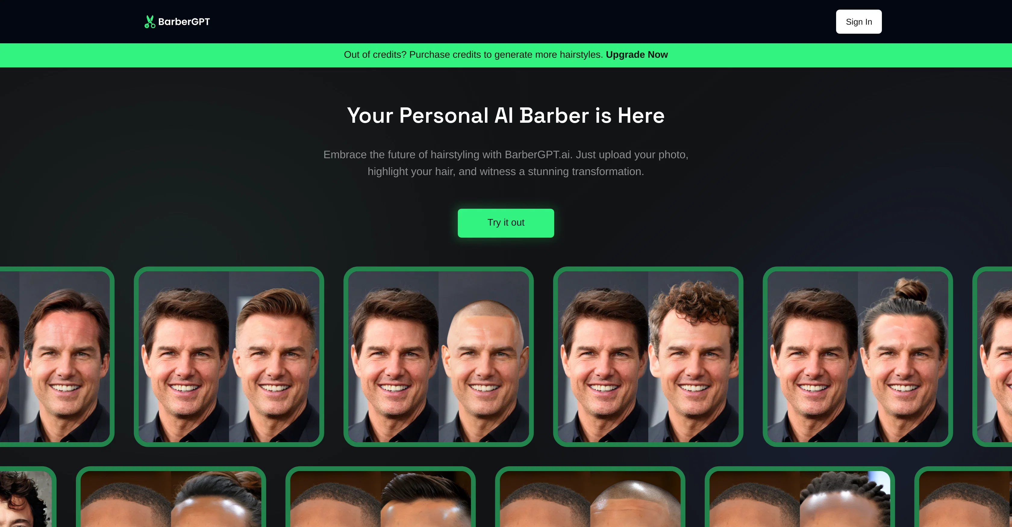 BarberGPT website