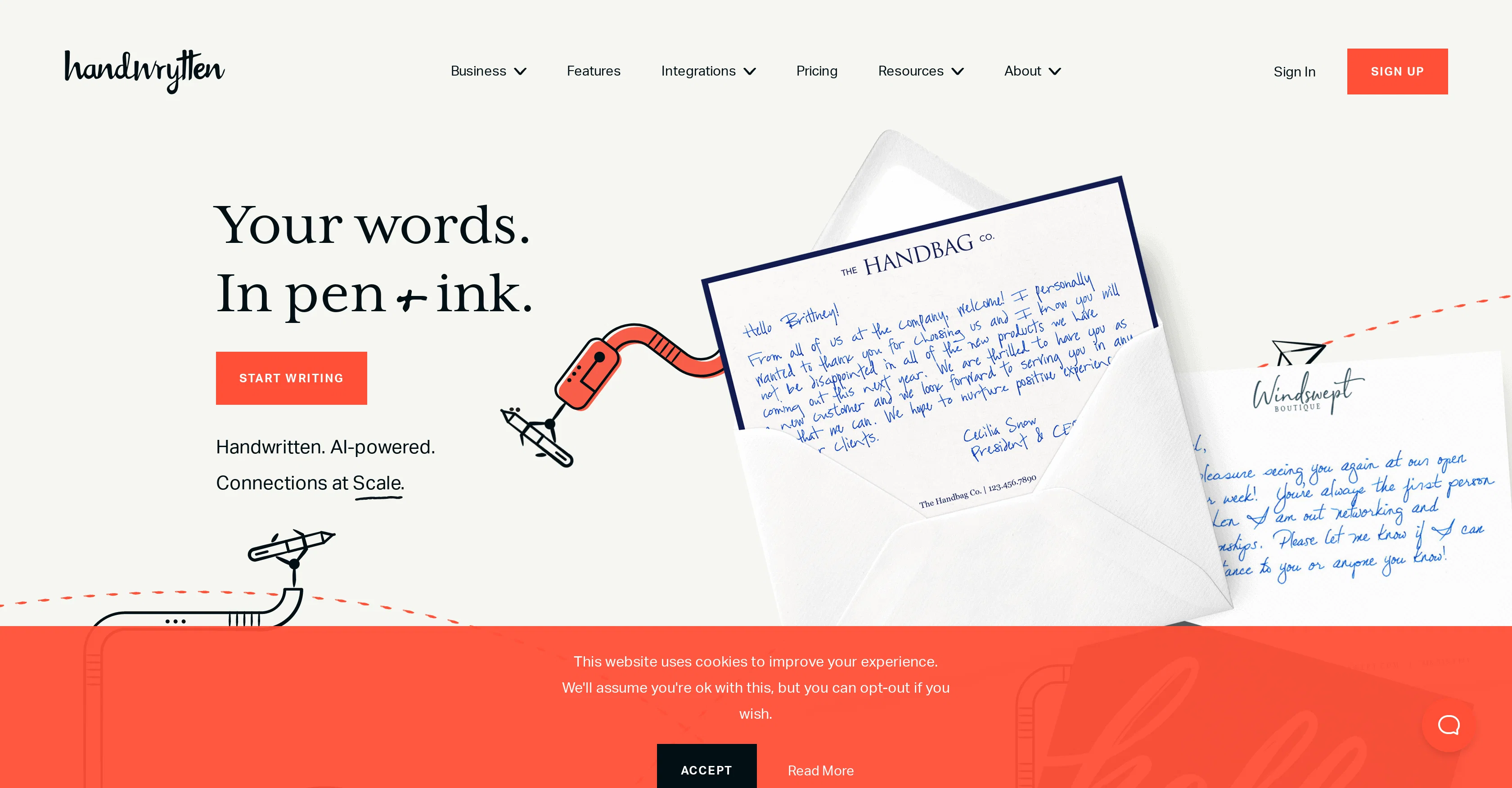Handwrytten website