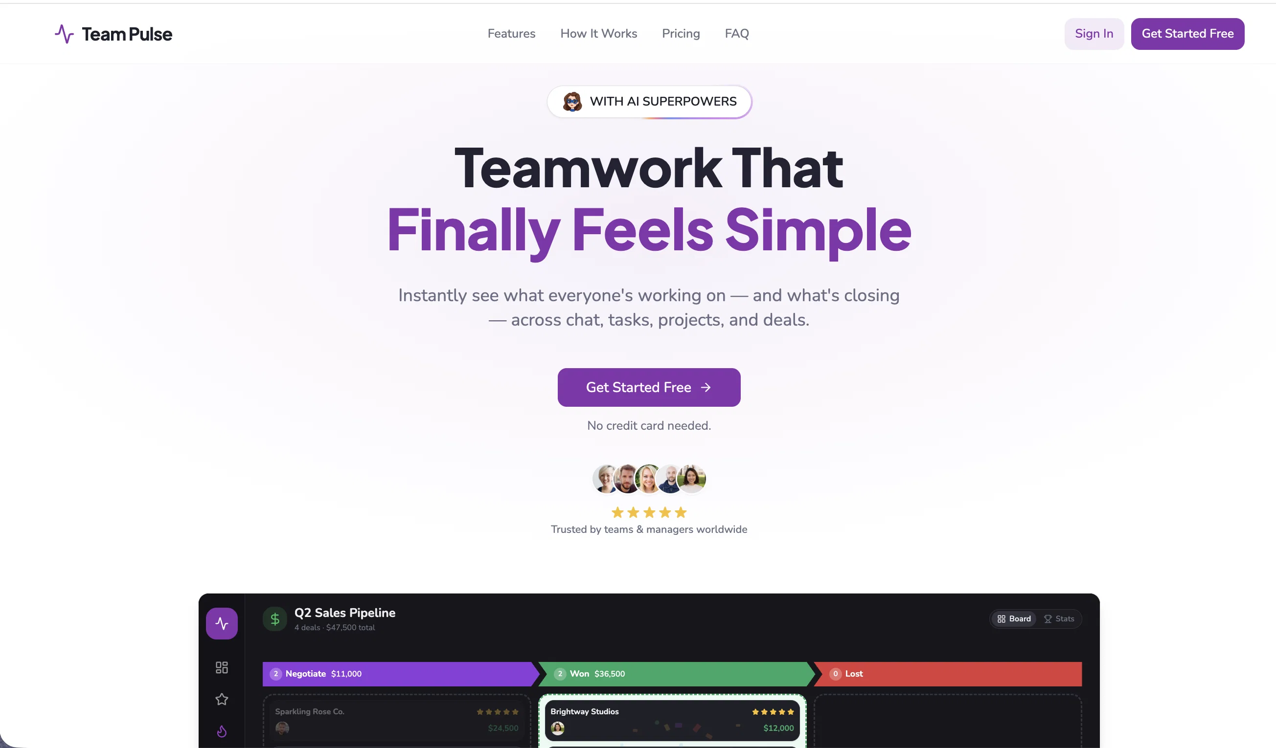 Team Pulse website
