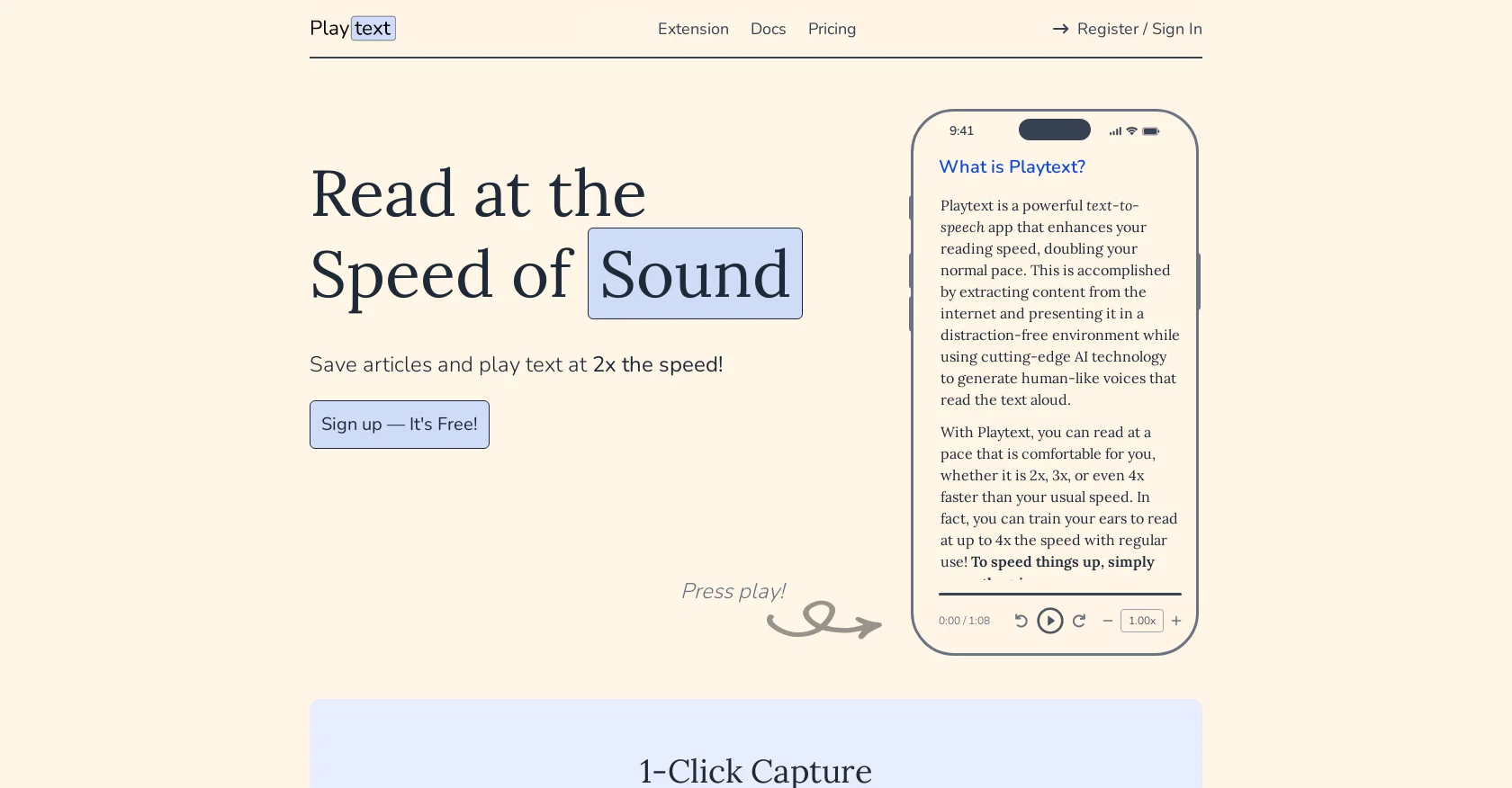 PlayText website