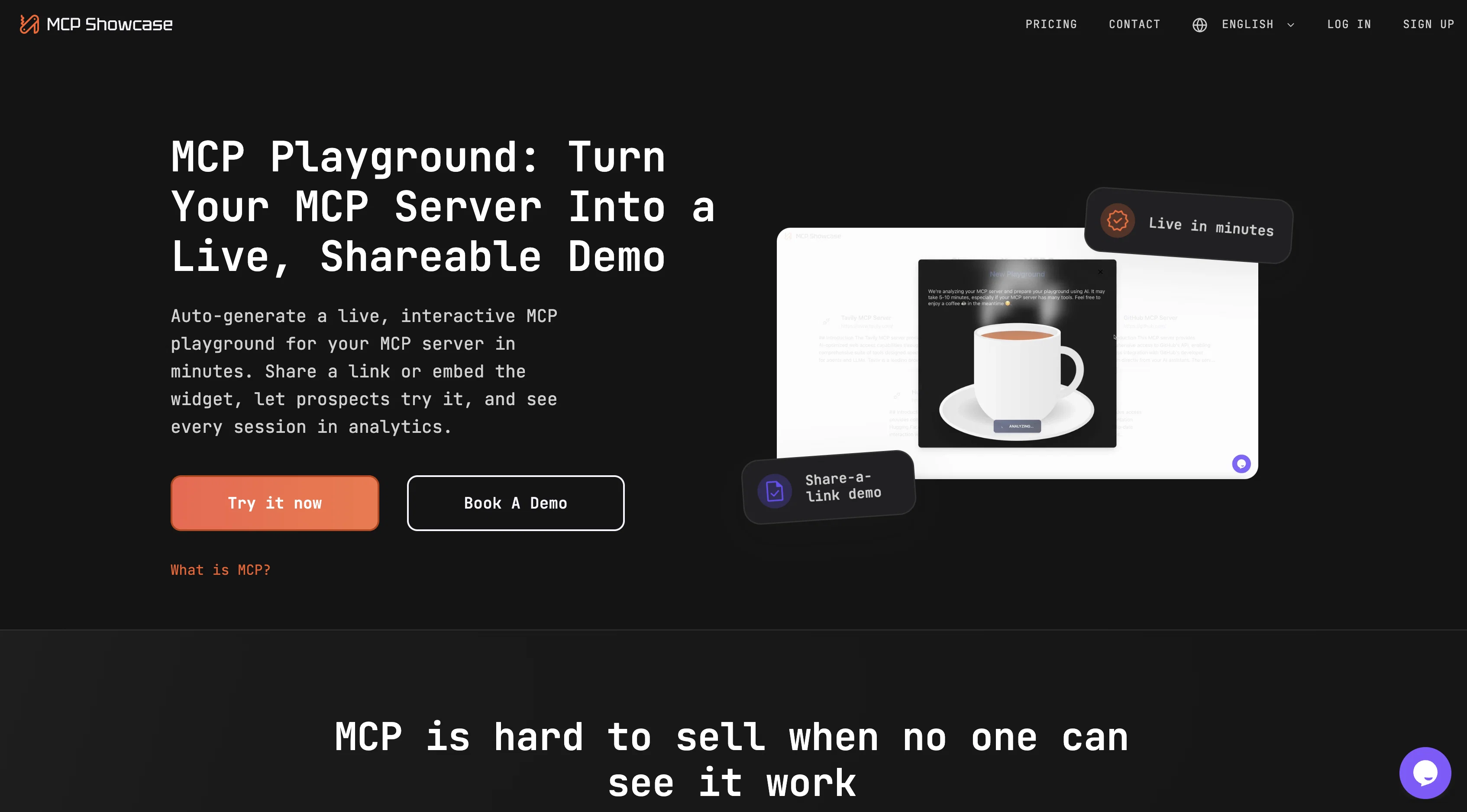 MCP Showcase website