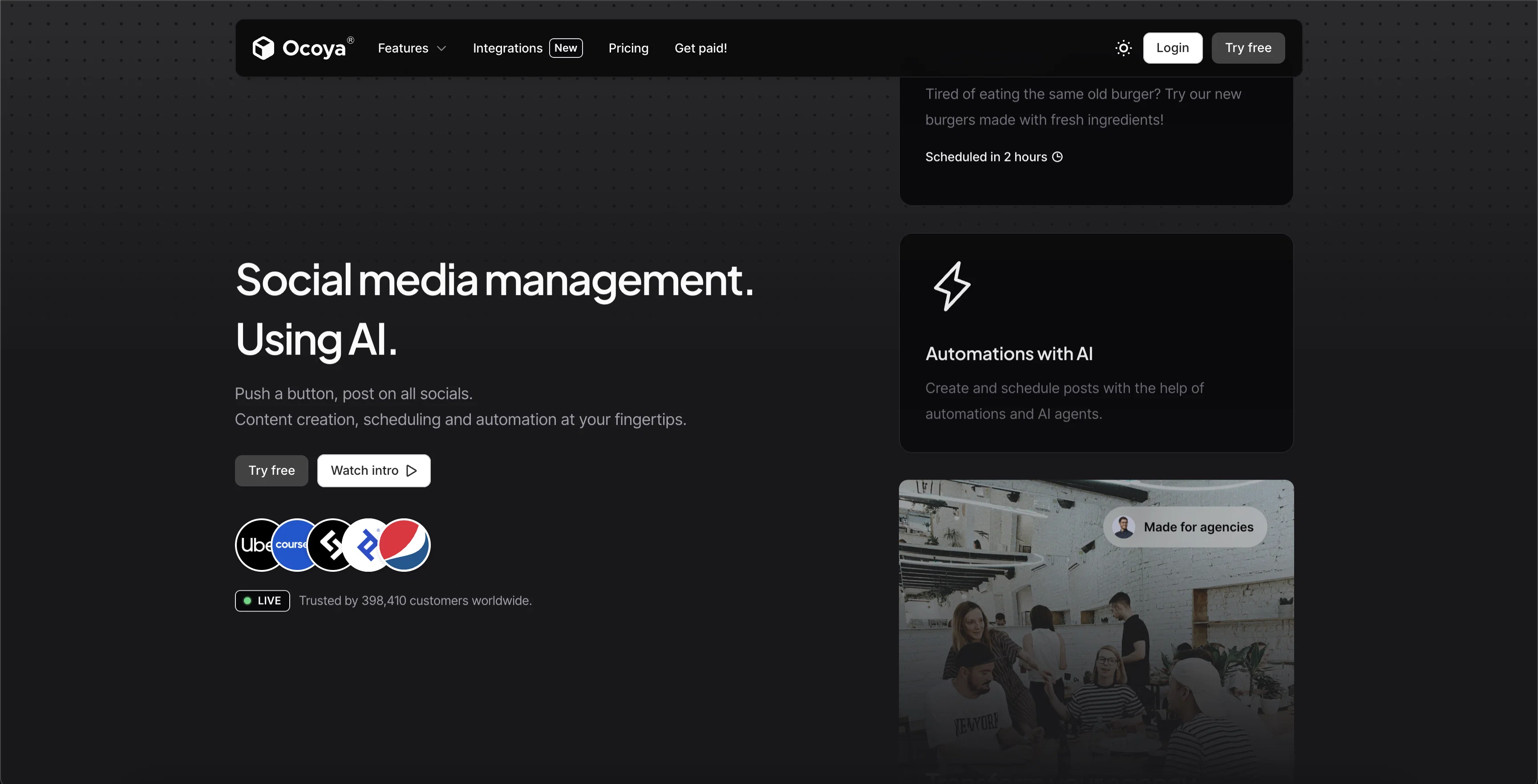 Ocoya website