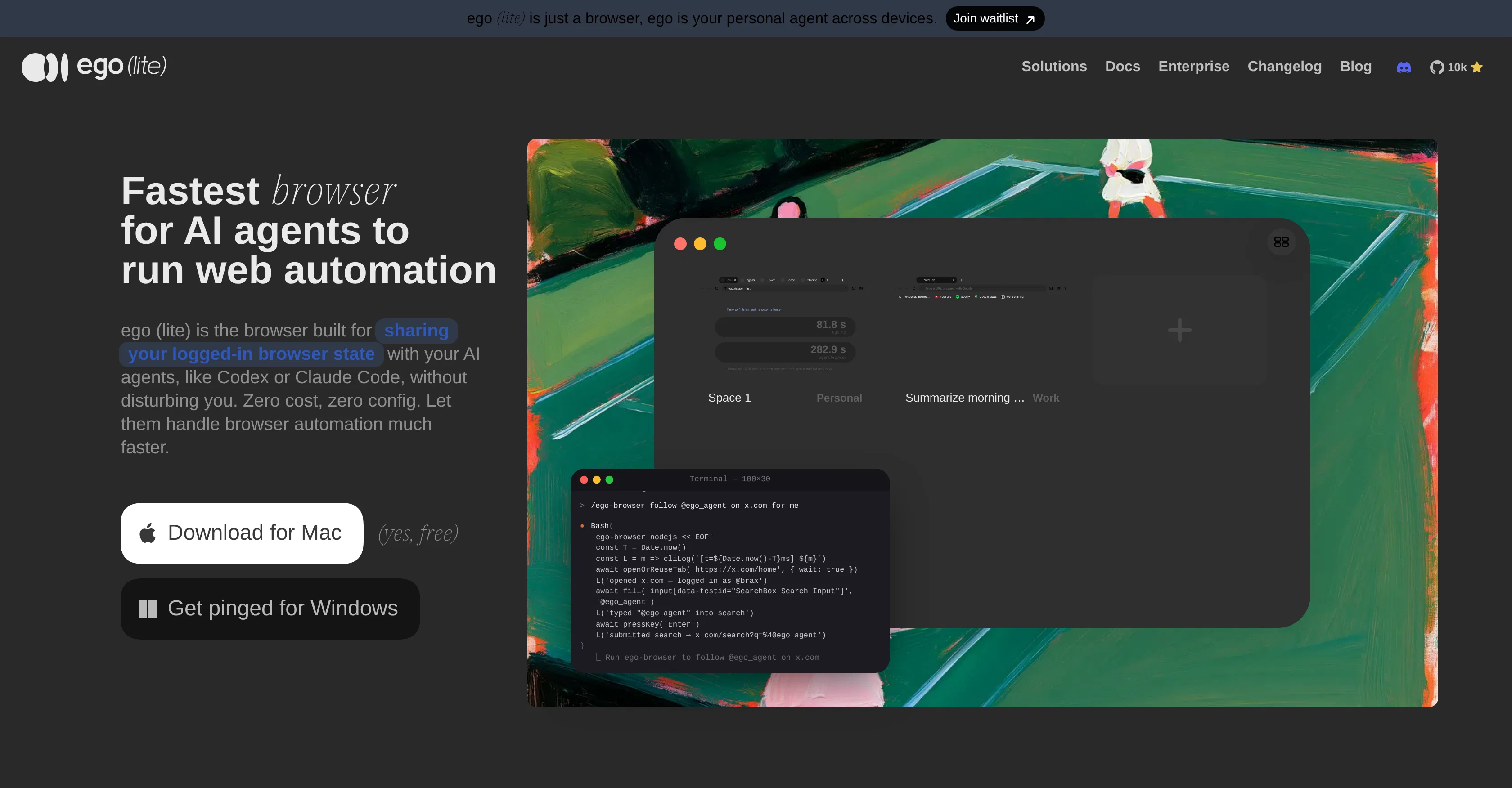 ego (lite) website