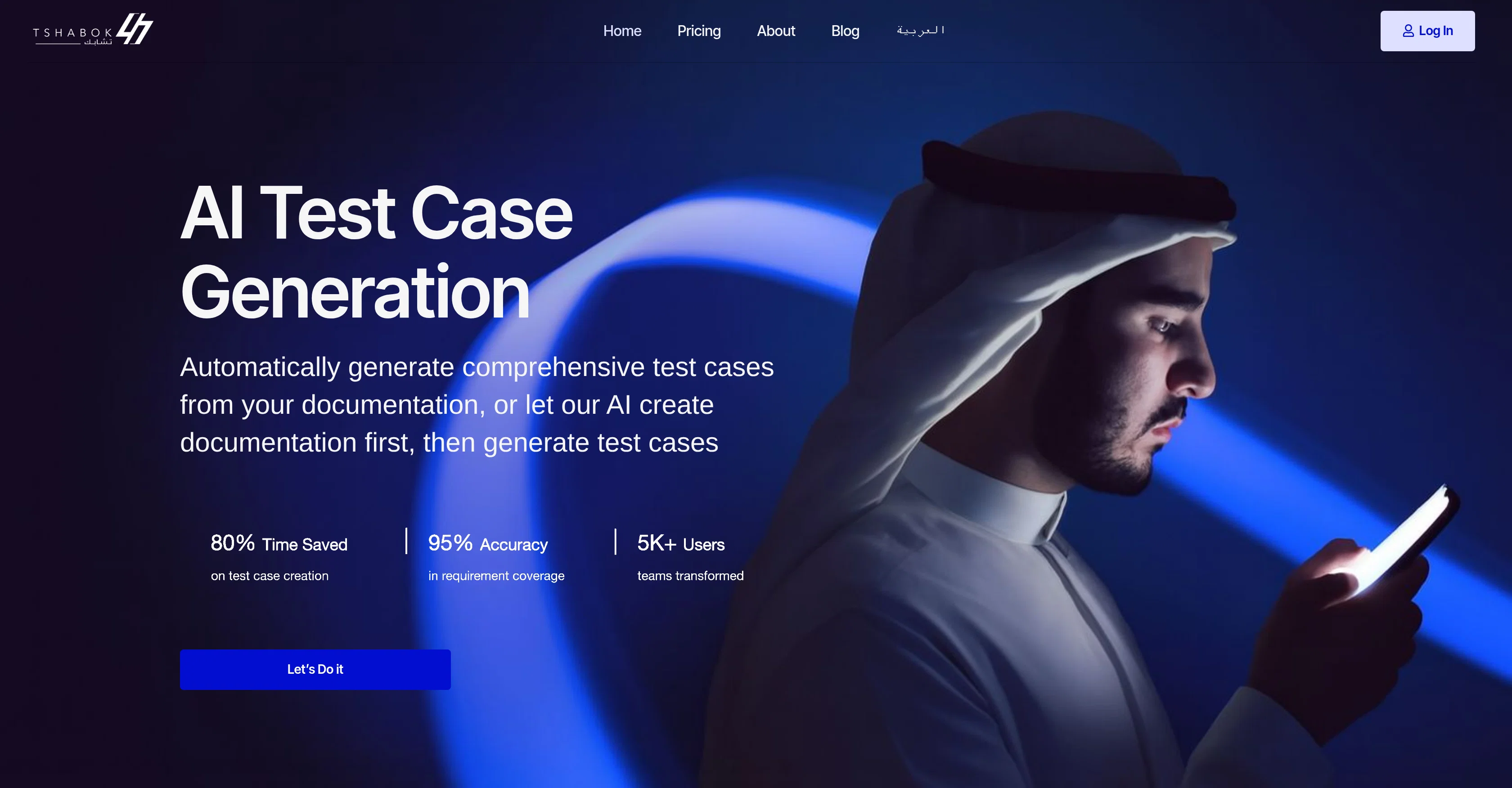 Tshabok AI website