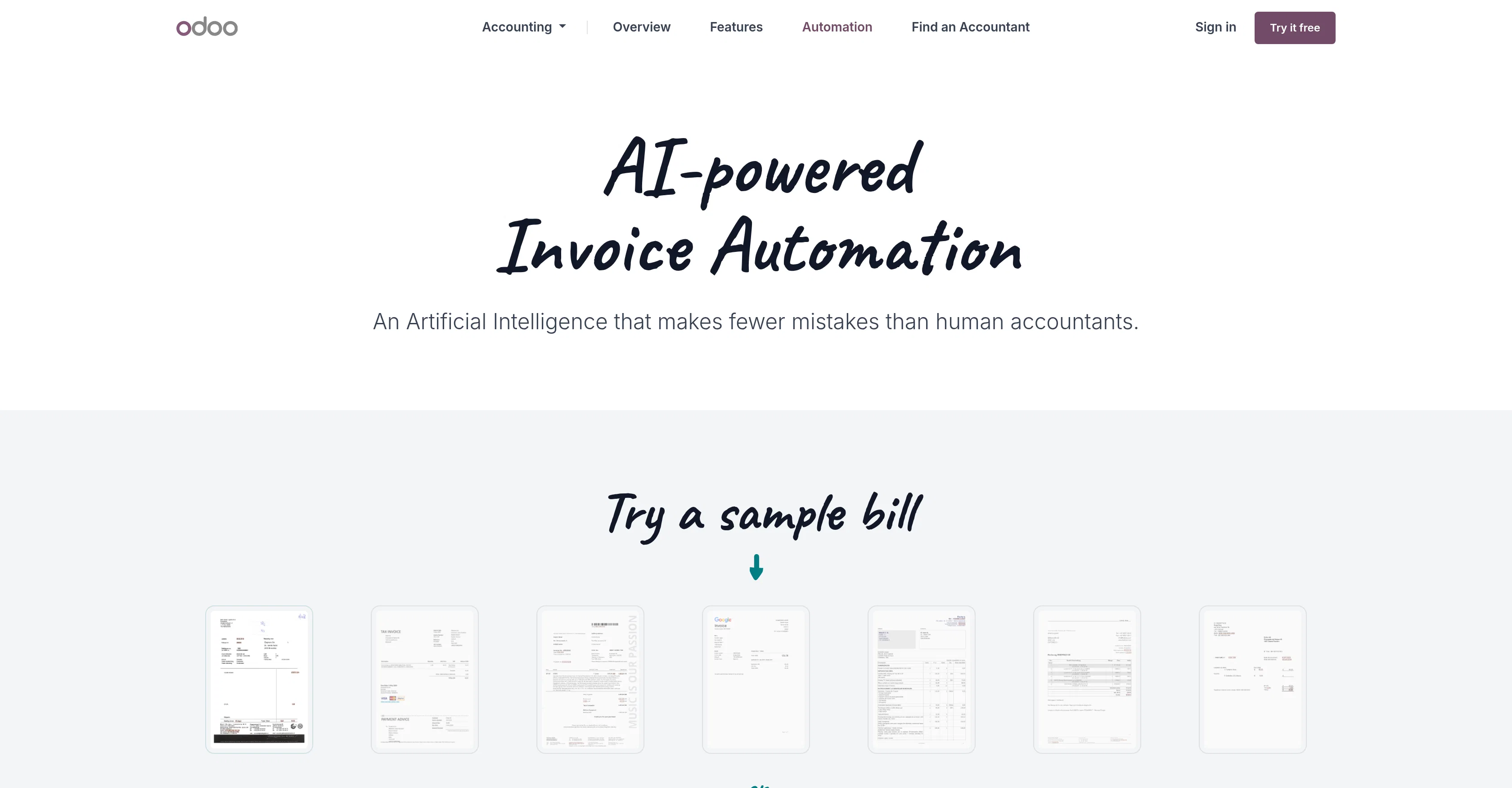 Odoo Invoice Automation website