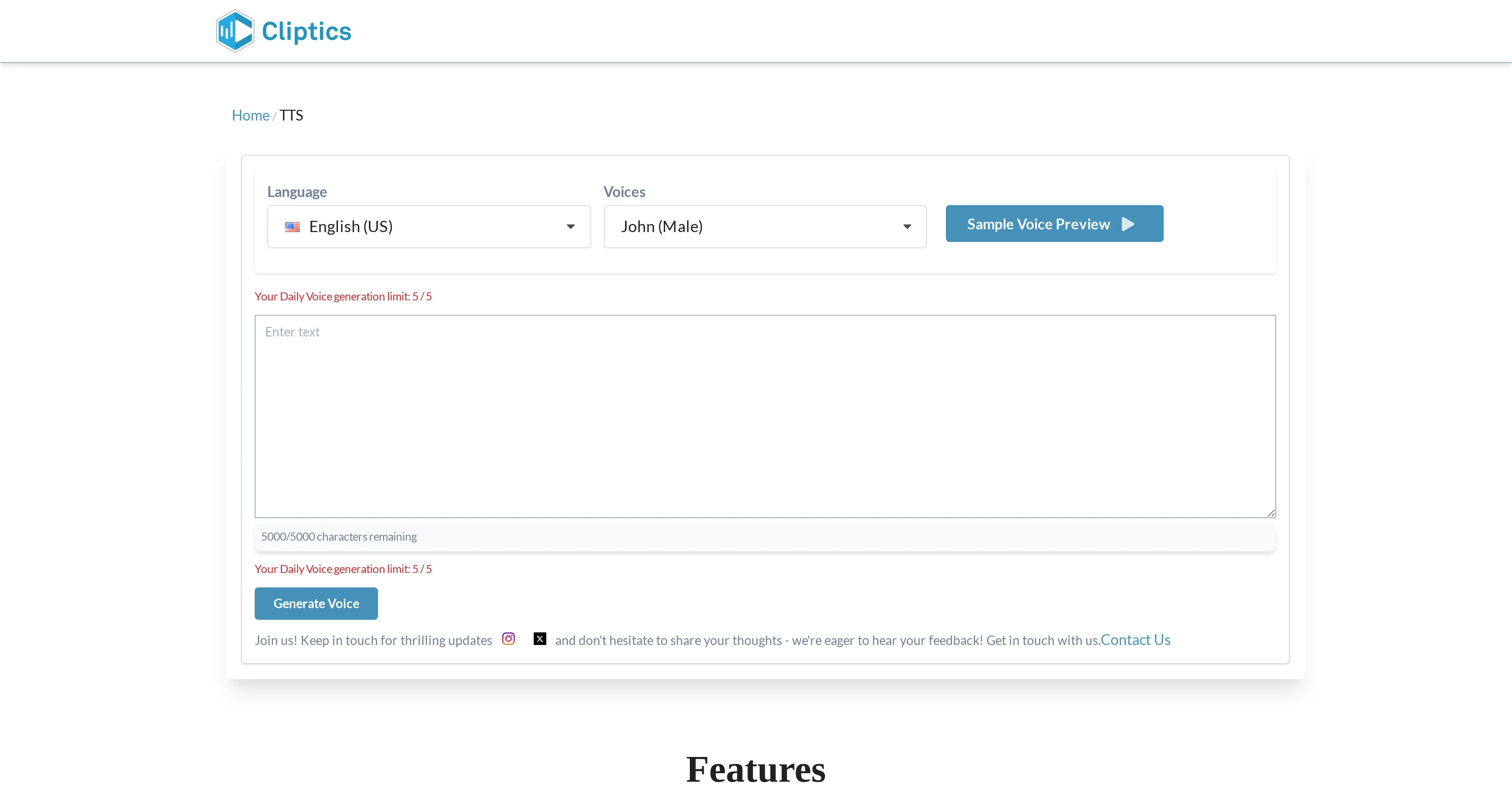 Cliptics website