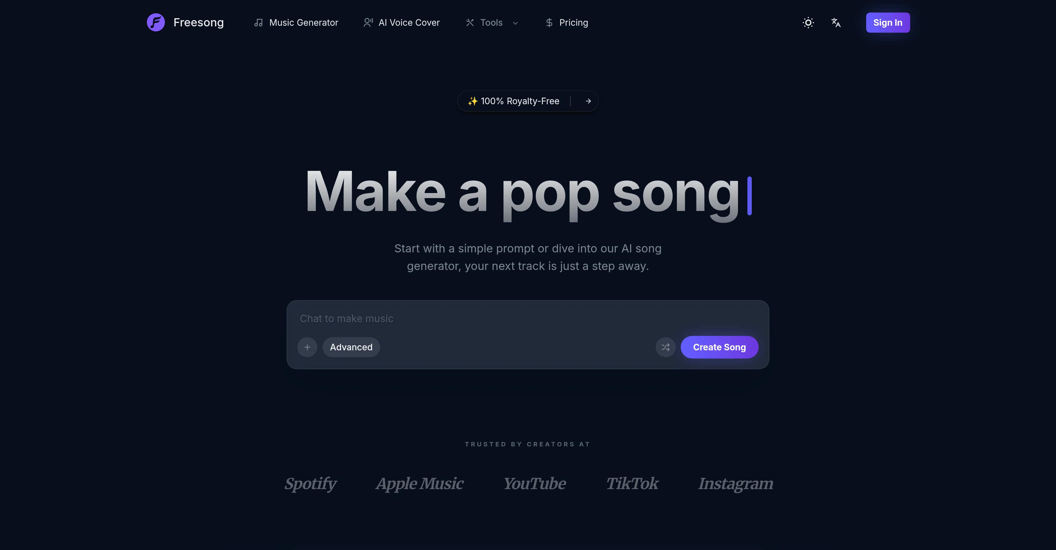 Freesong website