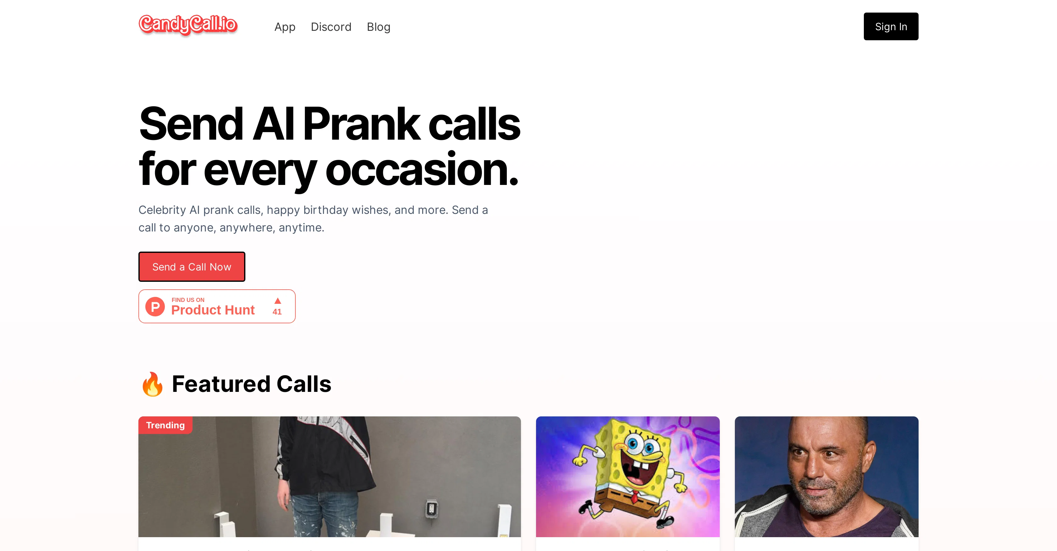 CandyCall website