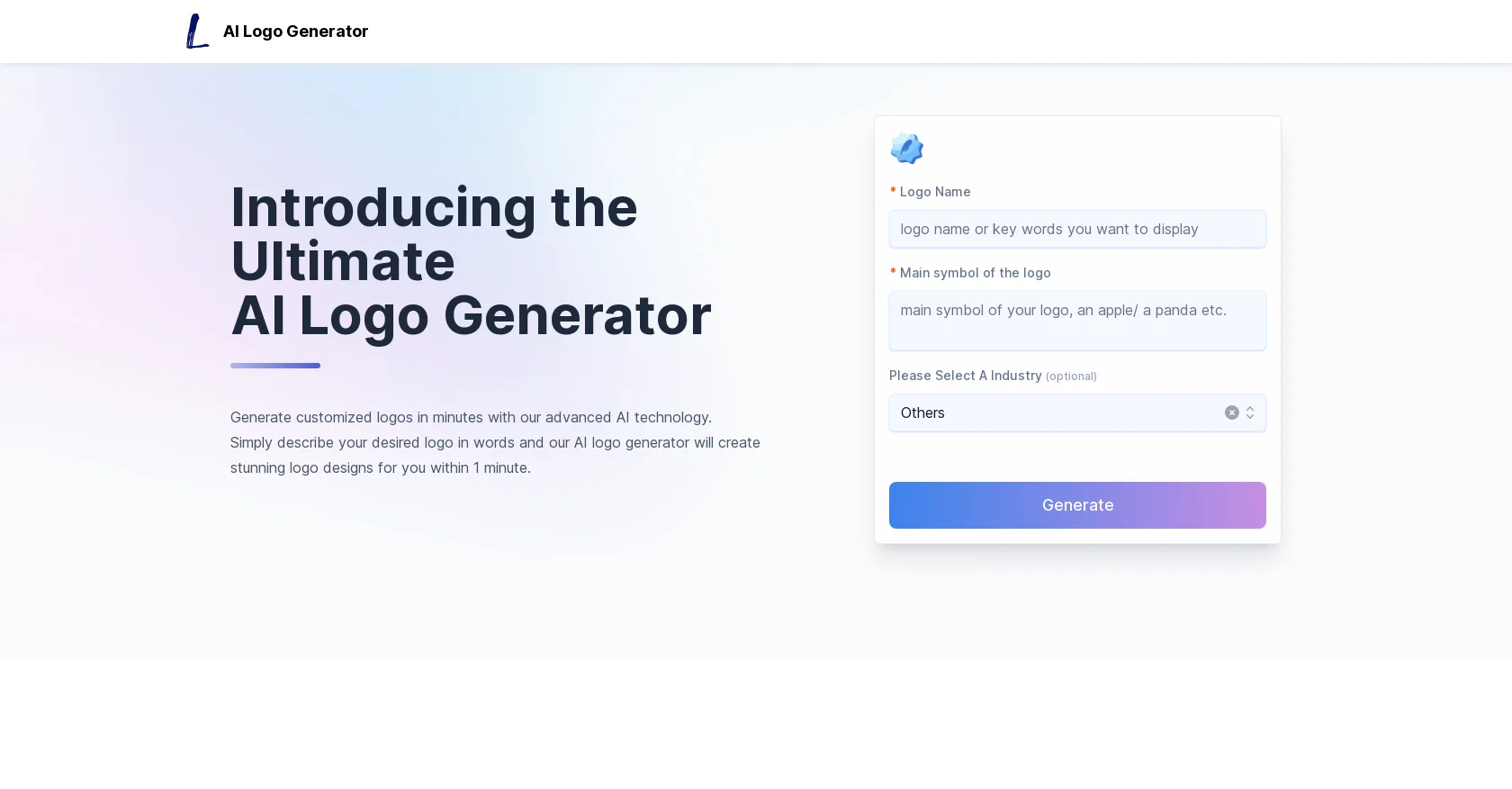 AILogoGenerator website