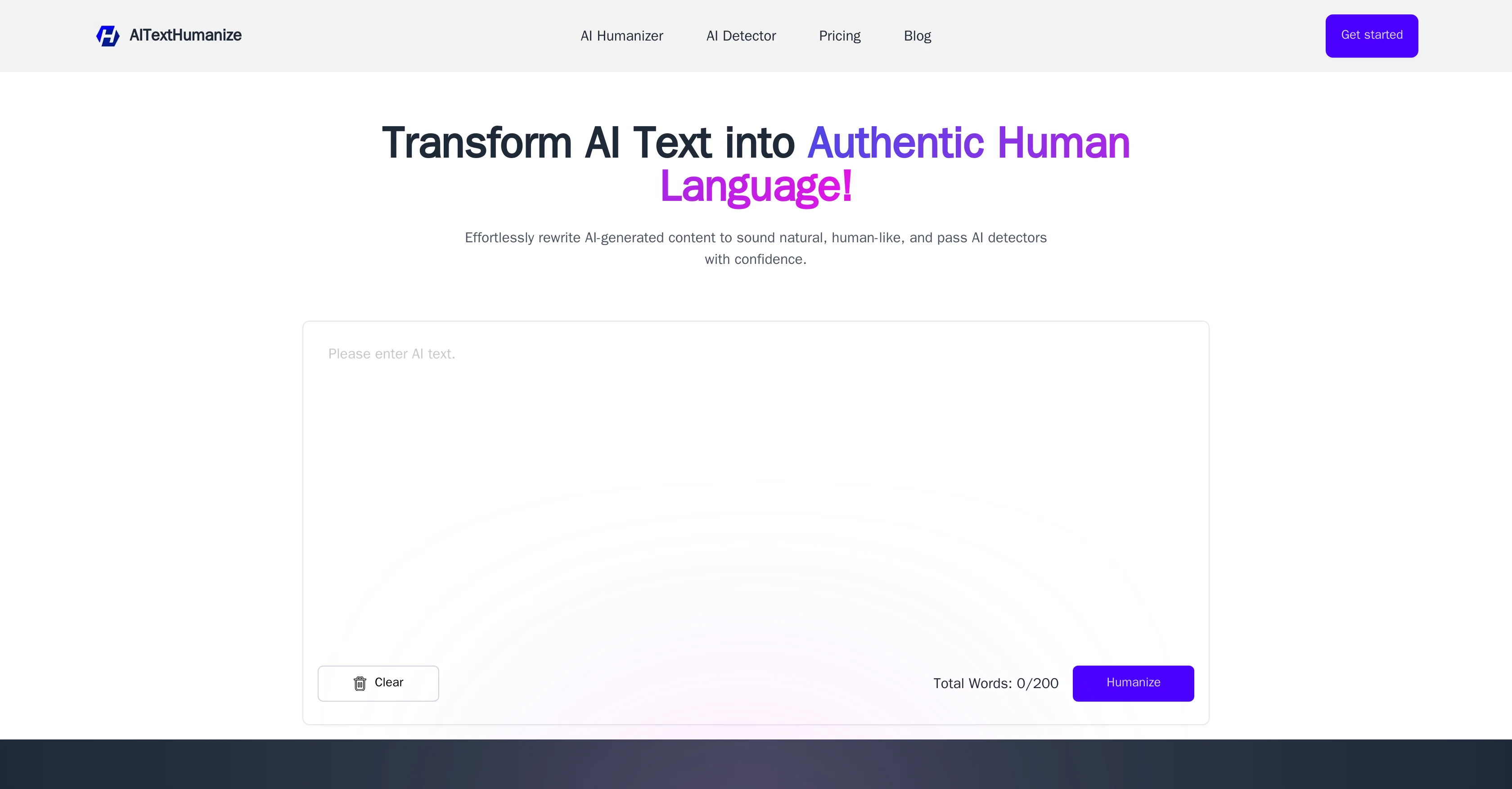 AITextHumanize website