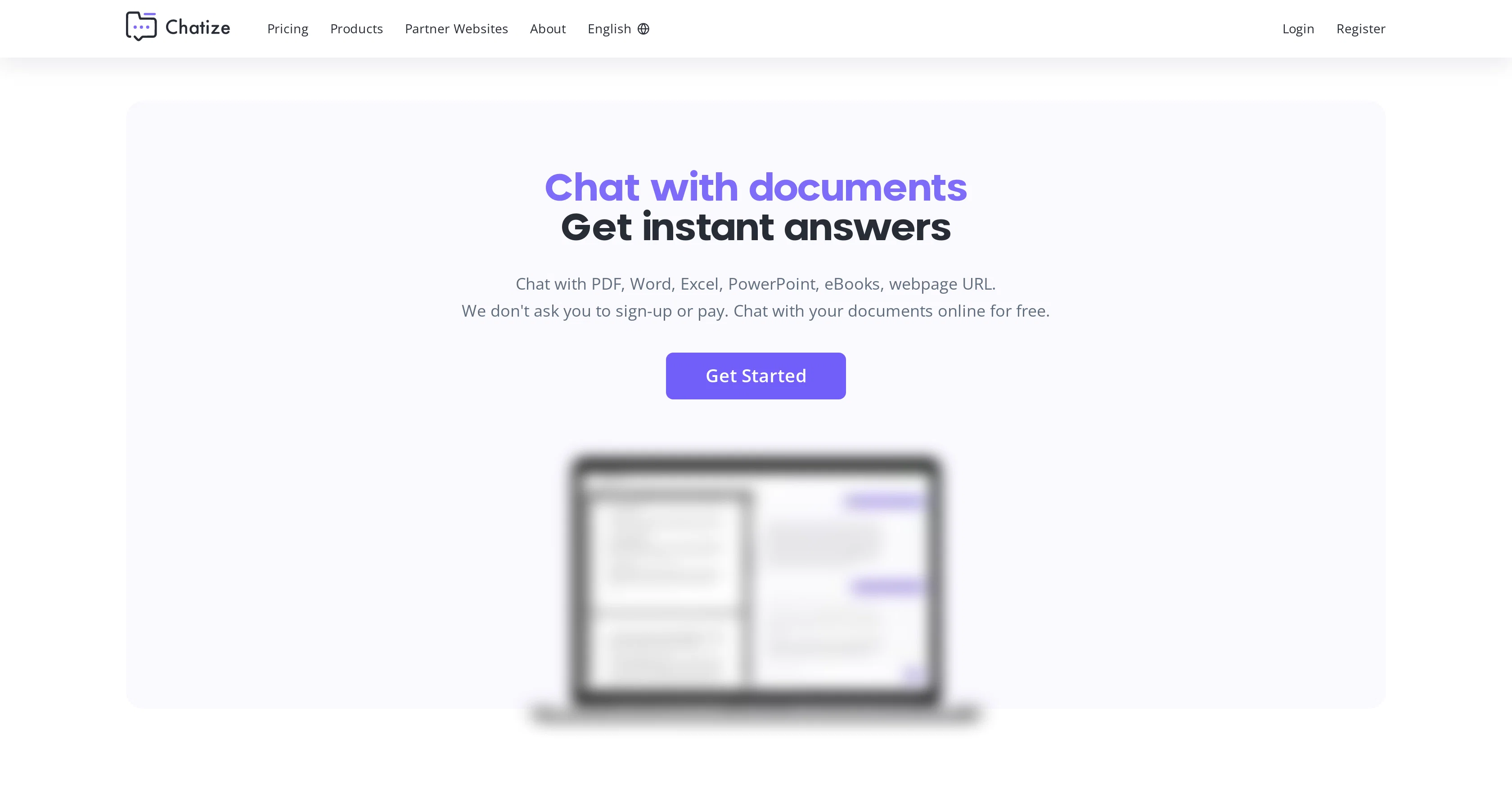 Chatize website