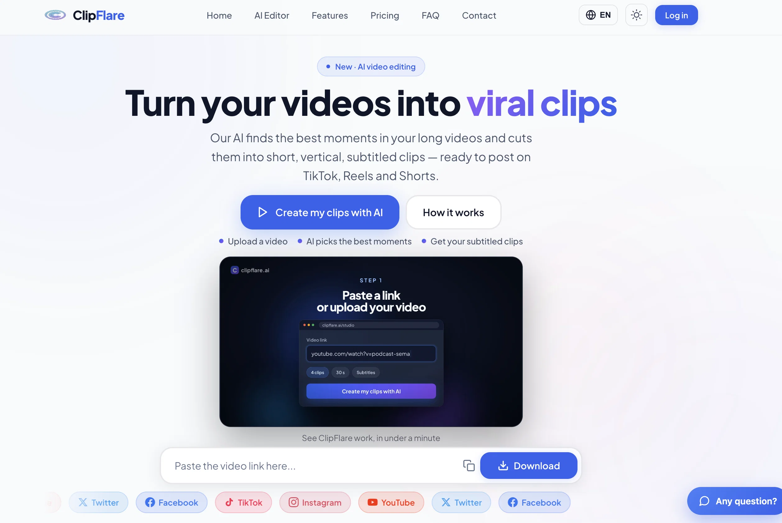 ClipFlare website
