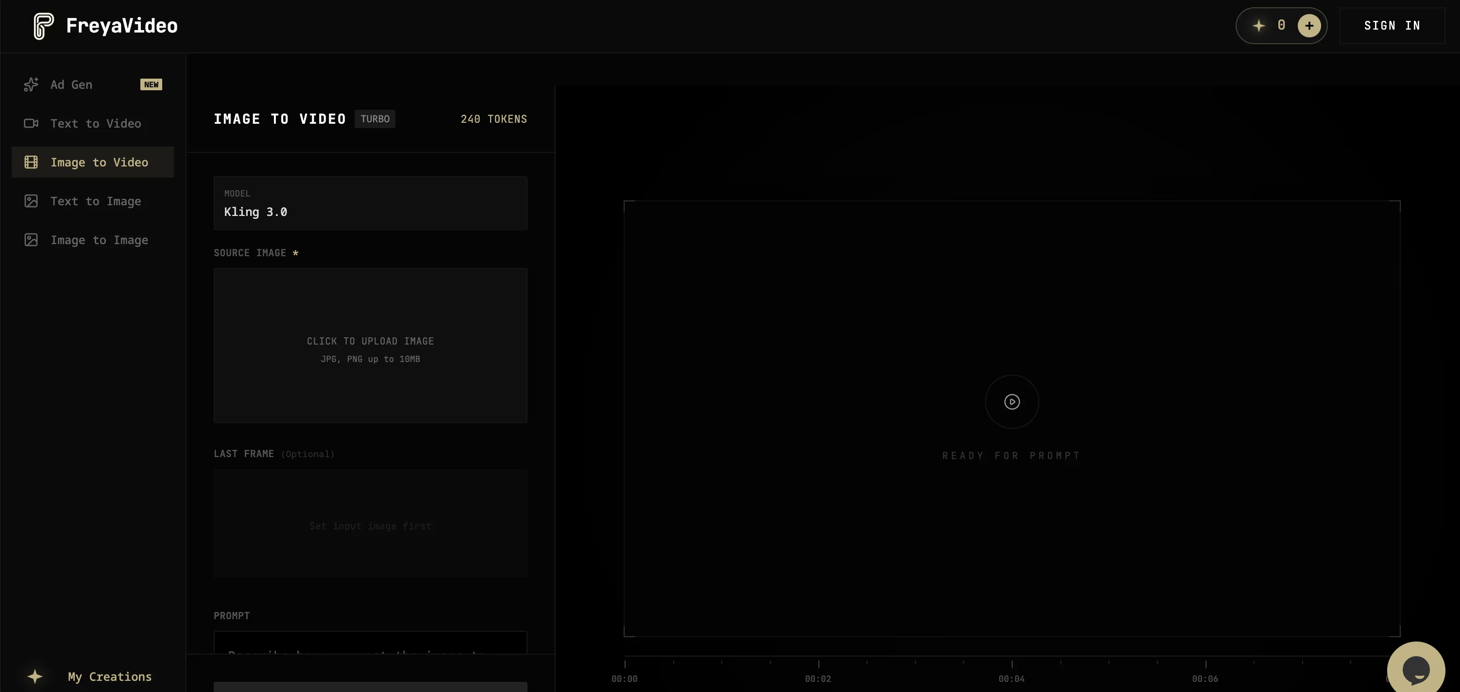 FreyaVideo - Image to Video AI Generator website