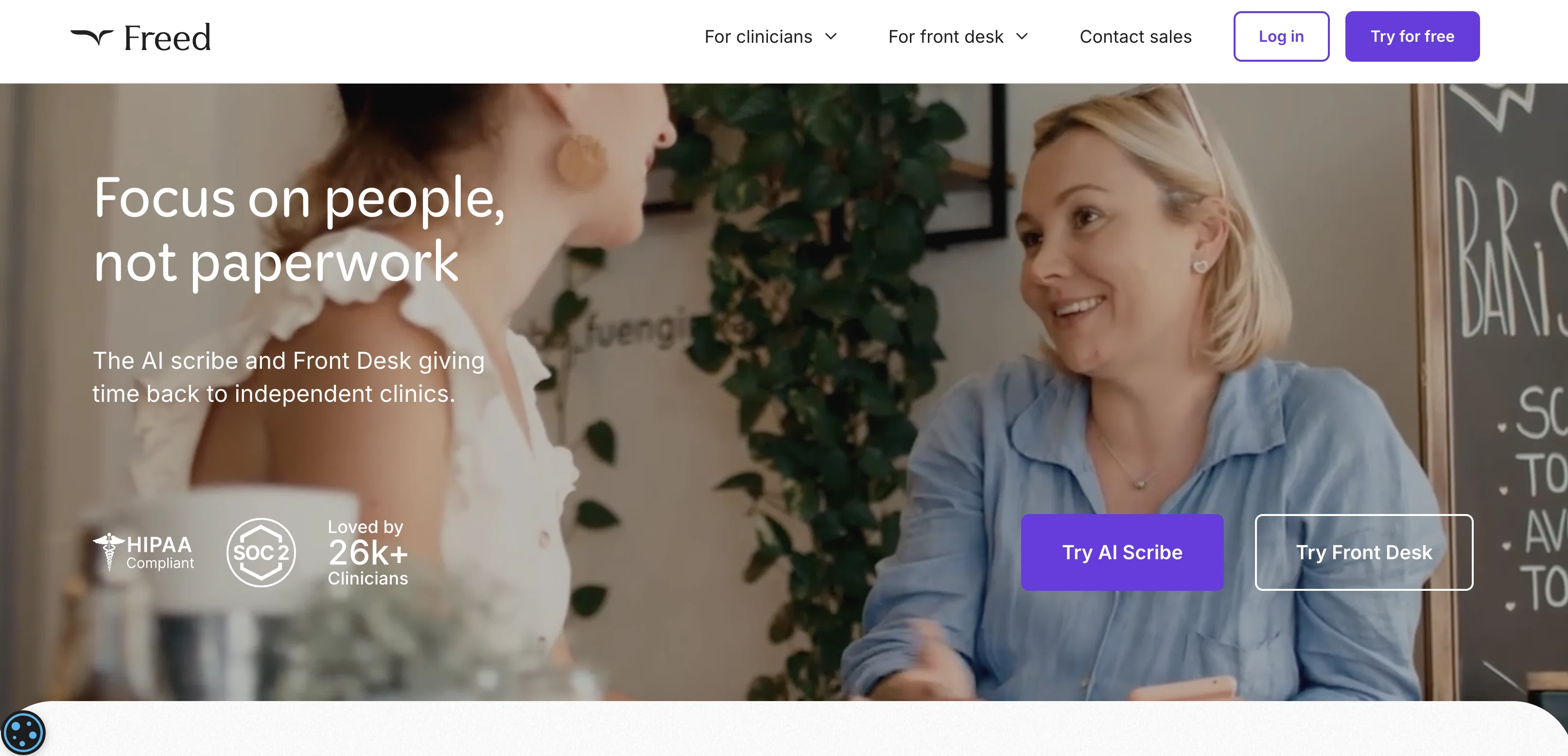 Freed AI website
