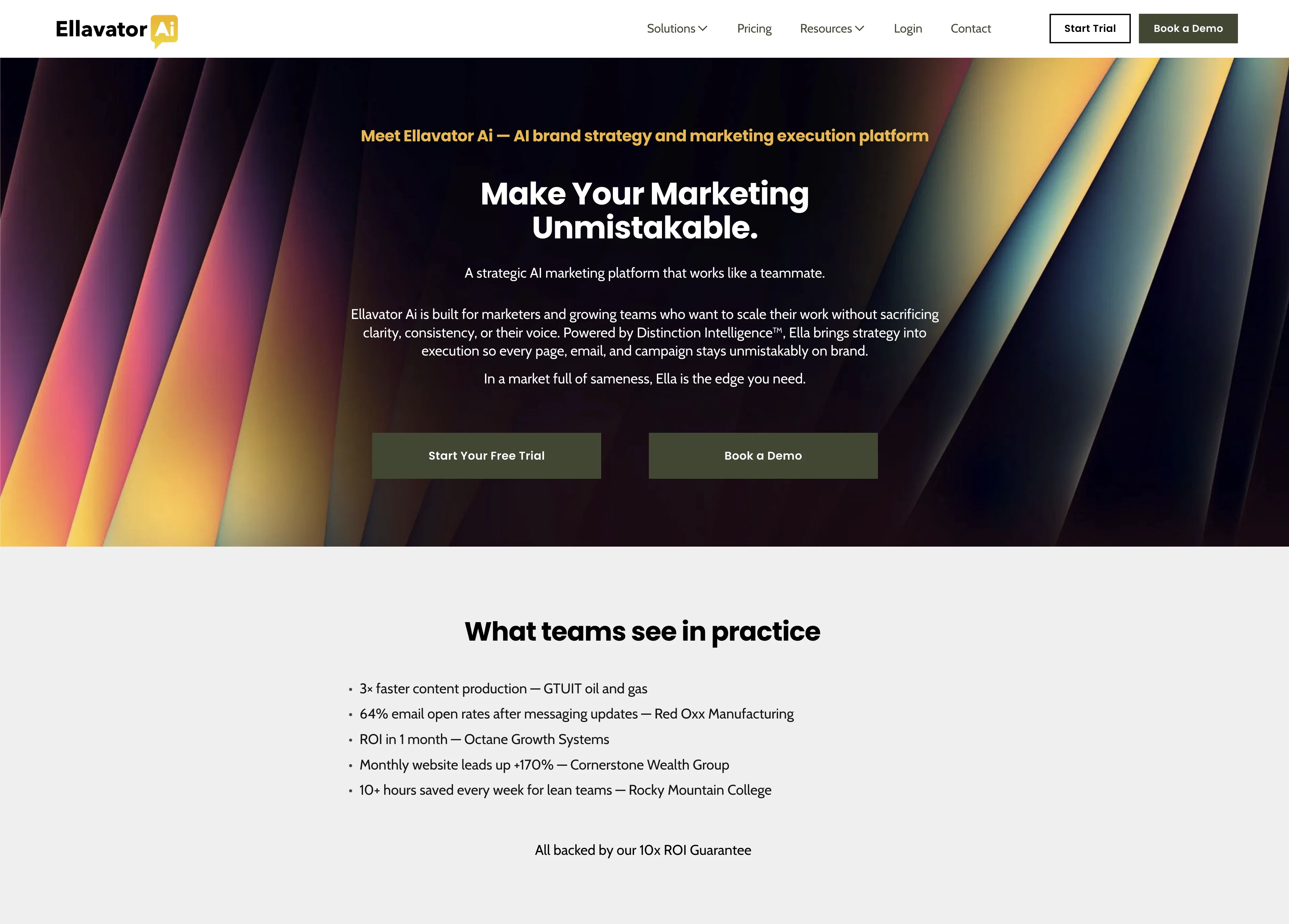 Ellavator AI website