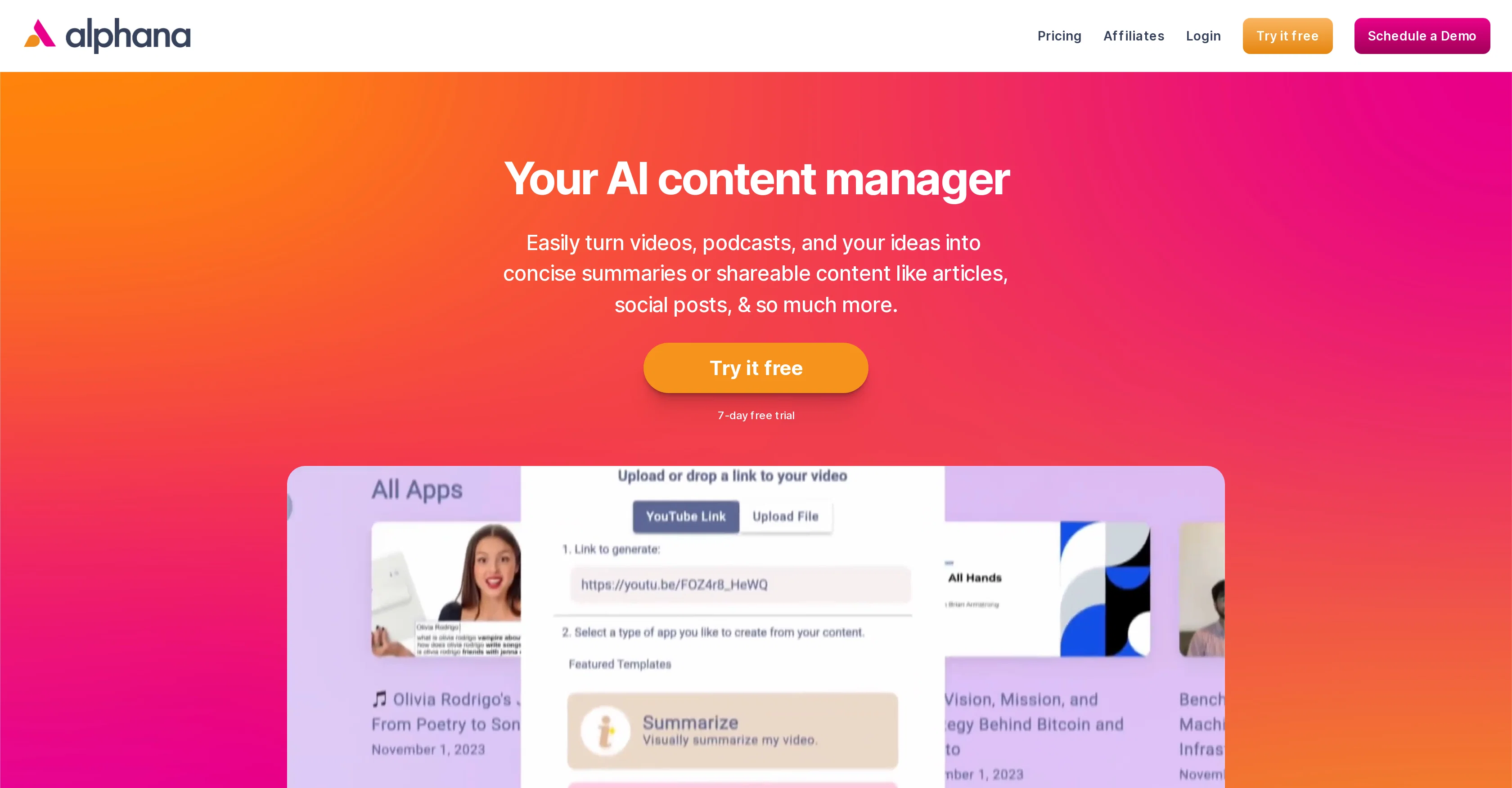 Alphana website