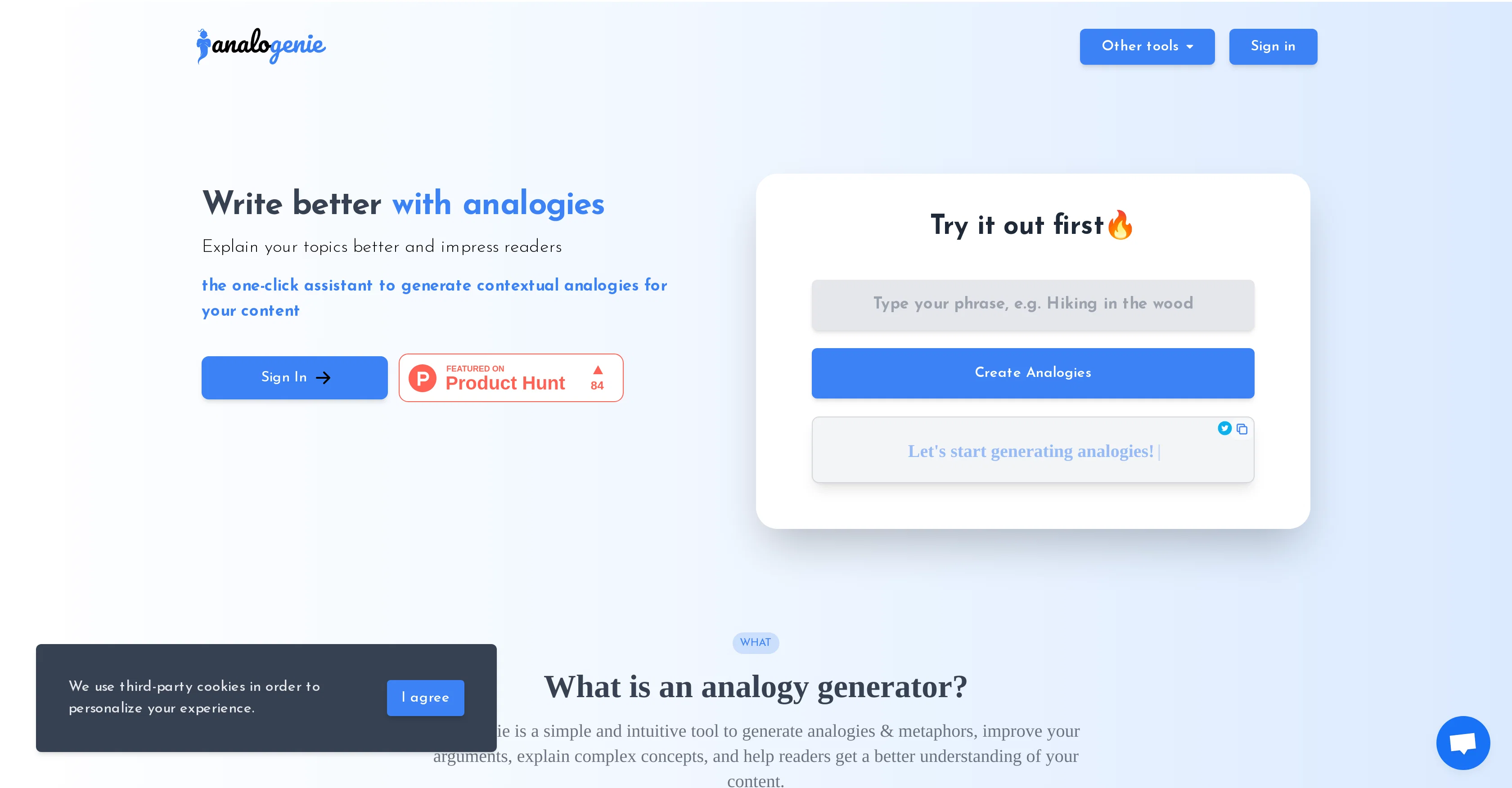 Analogenie website