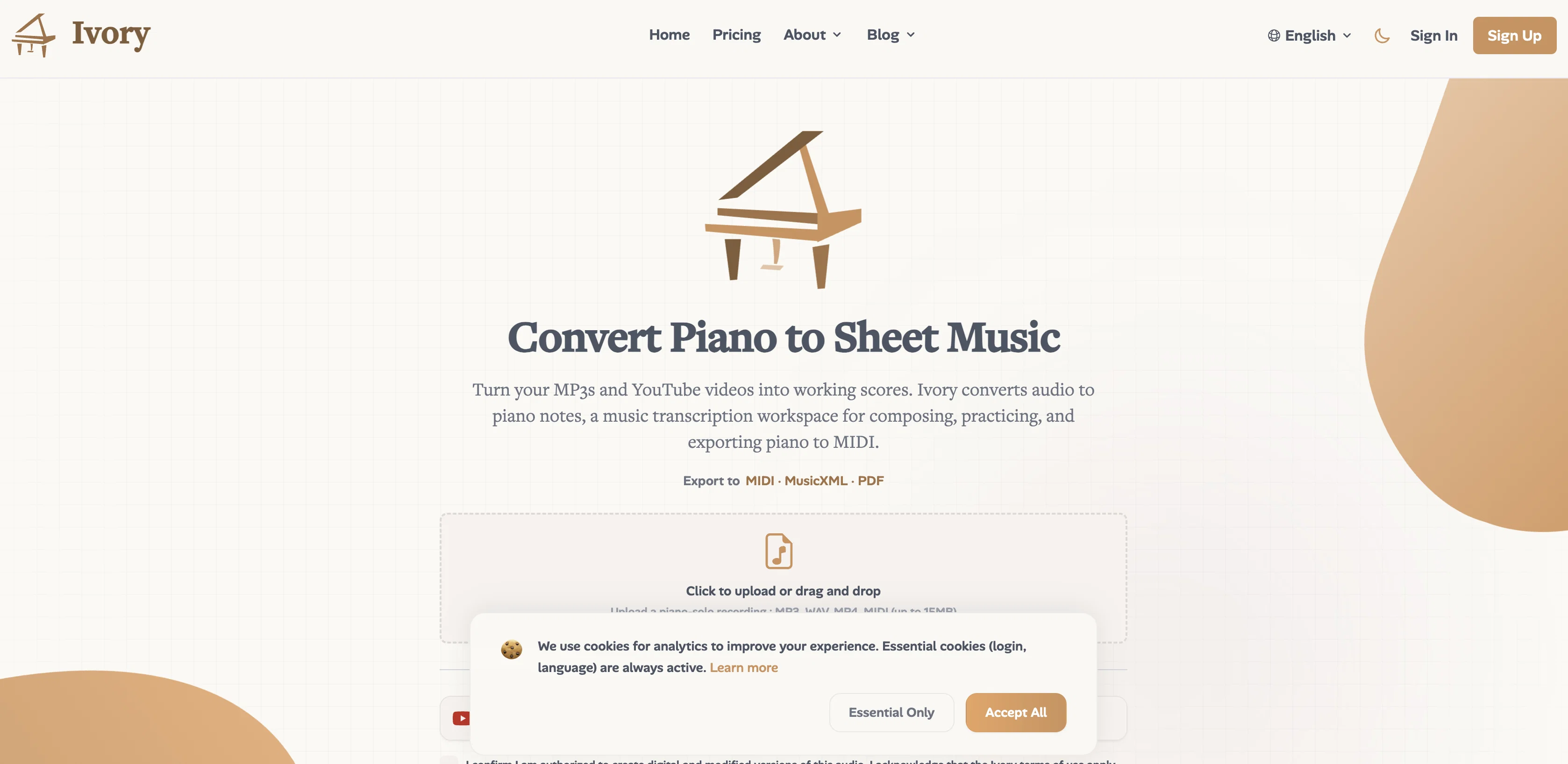 Ivory-App website