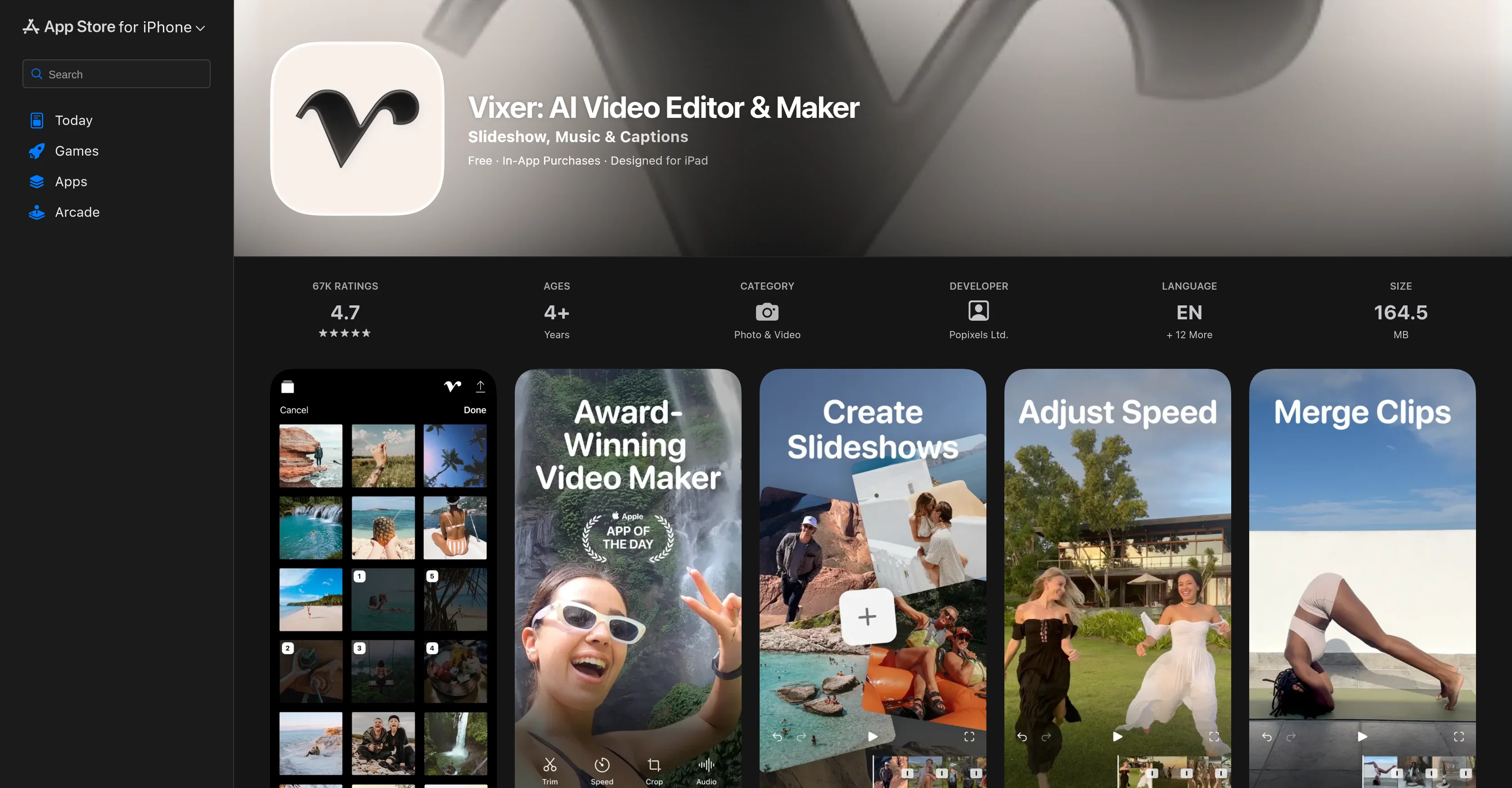 Vixer: AI Video Editor website